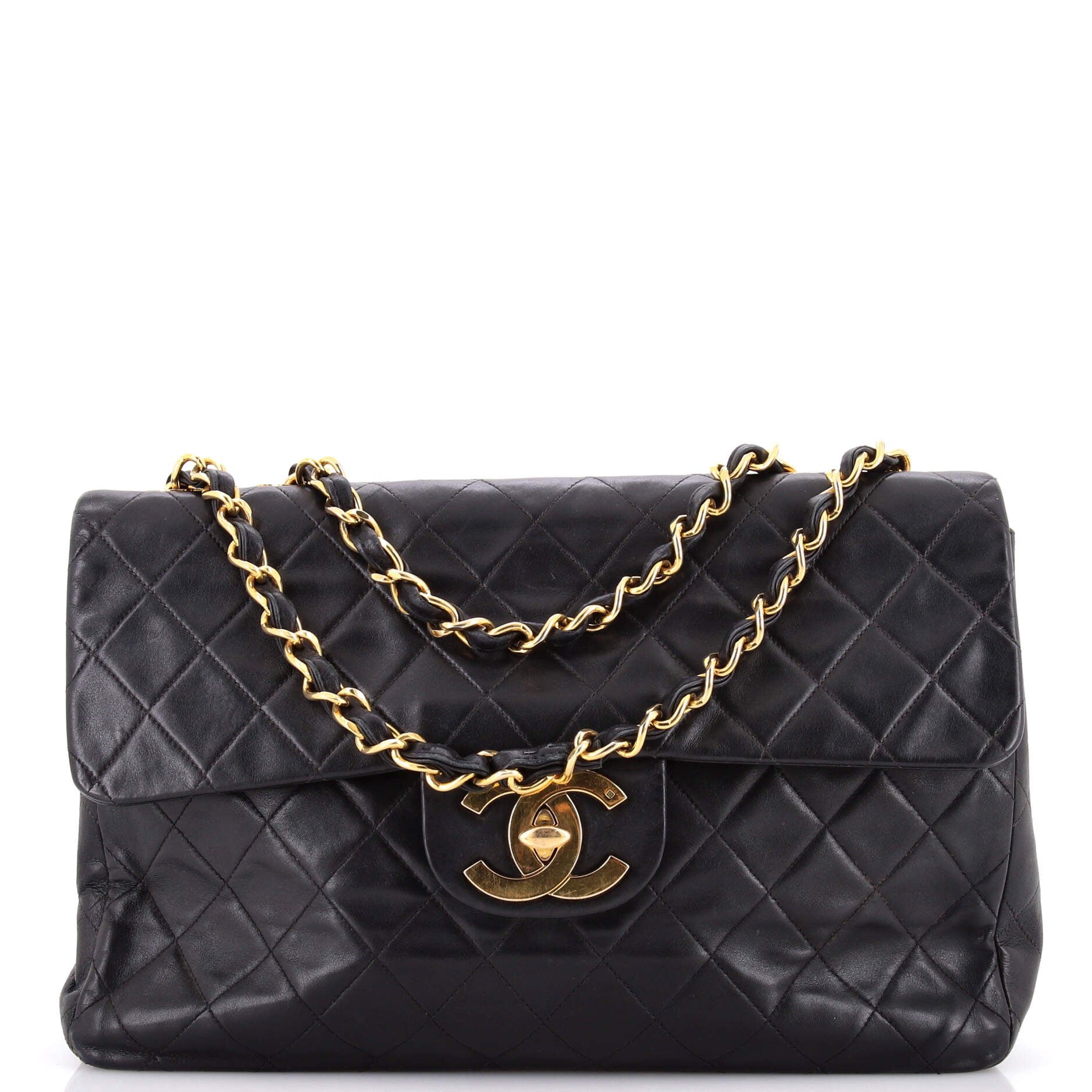 Vintage Classic Single Flap Bag Quilted Lambskin Maxi