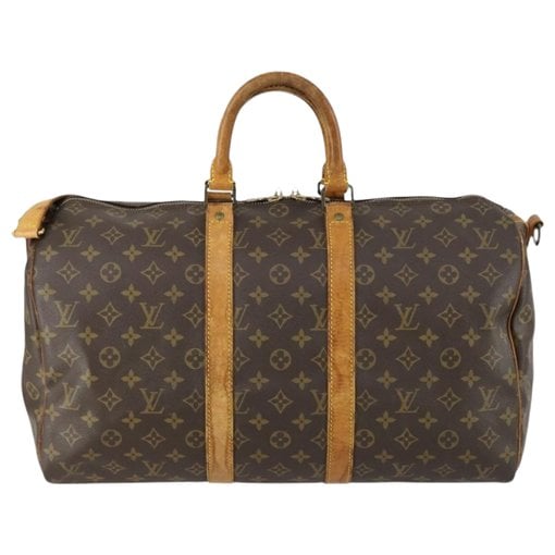 Keepall leather travel bag