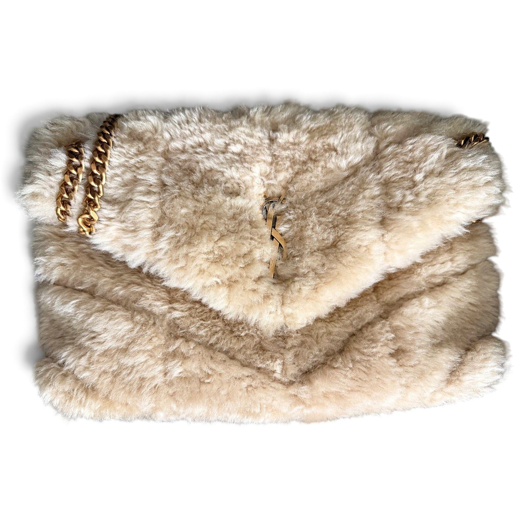 Loulou Puffer mongolian lamb handbag