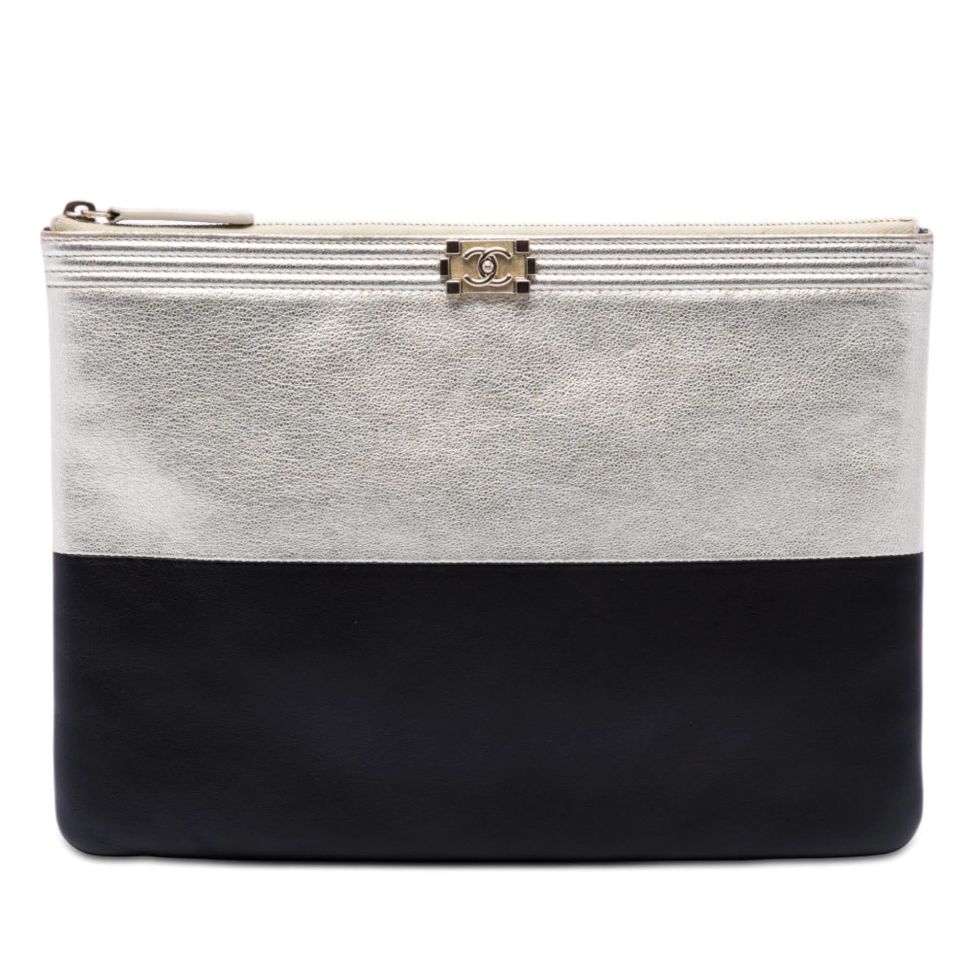 Boy leather clutch bag