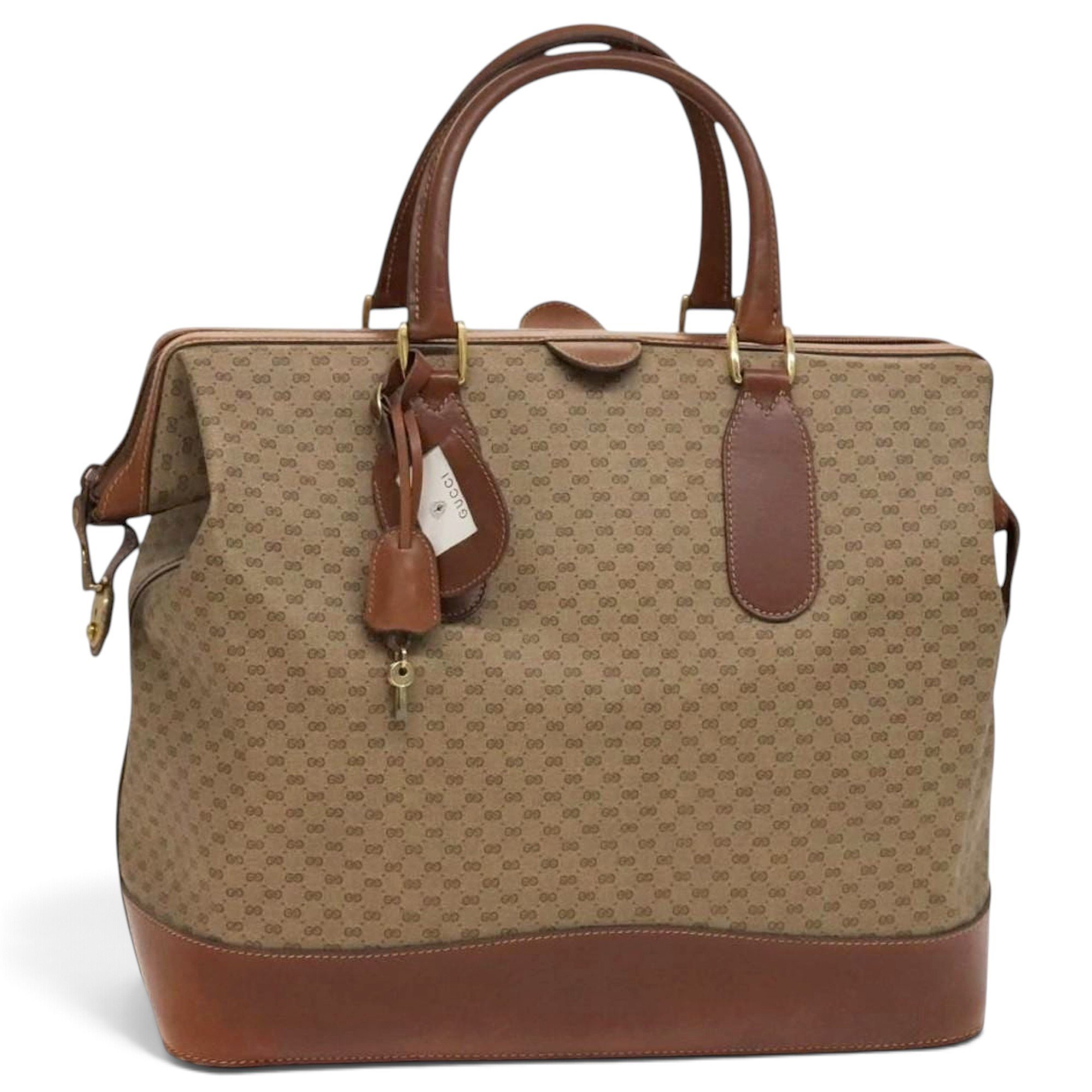 Boston leather bowling bag