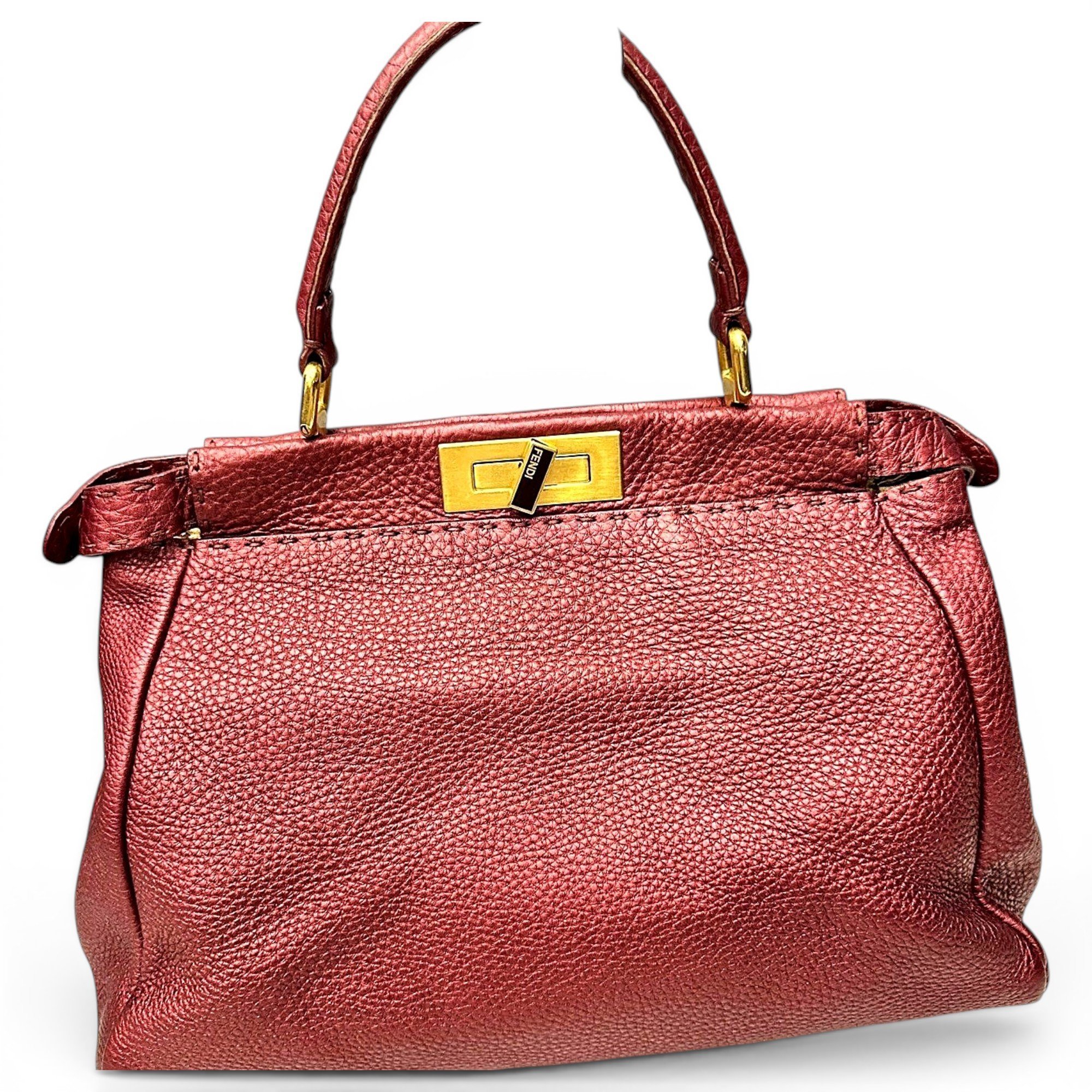 Peekaboo leather handbag