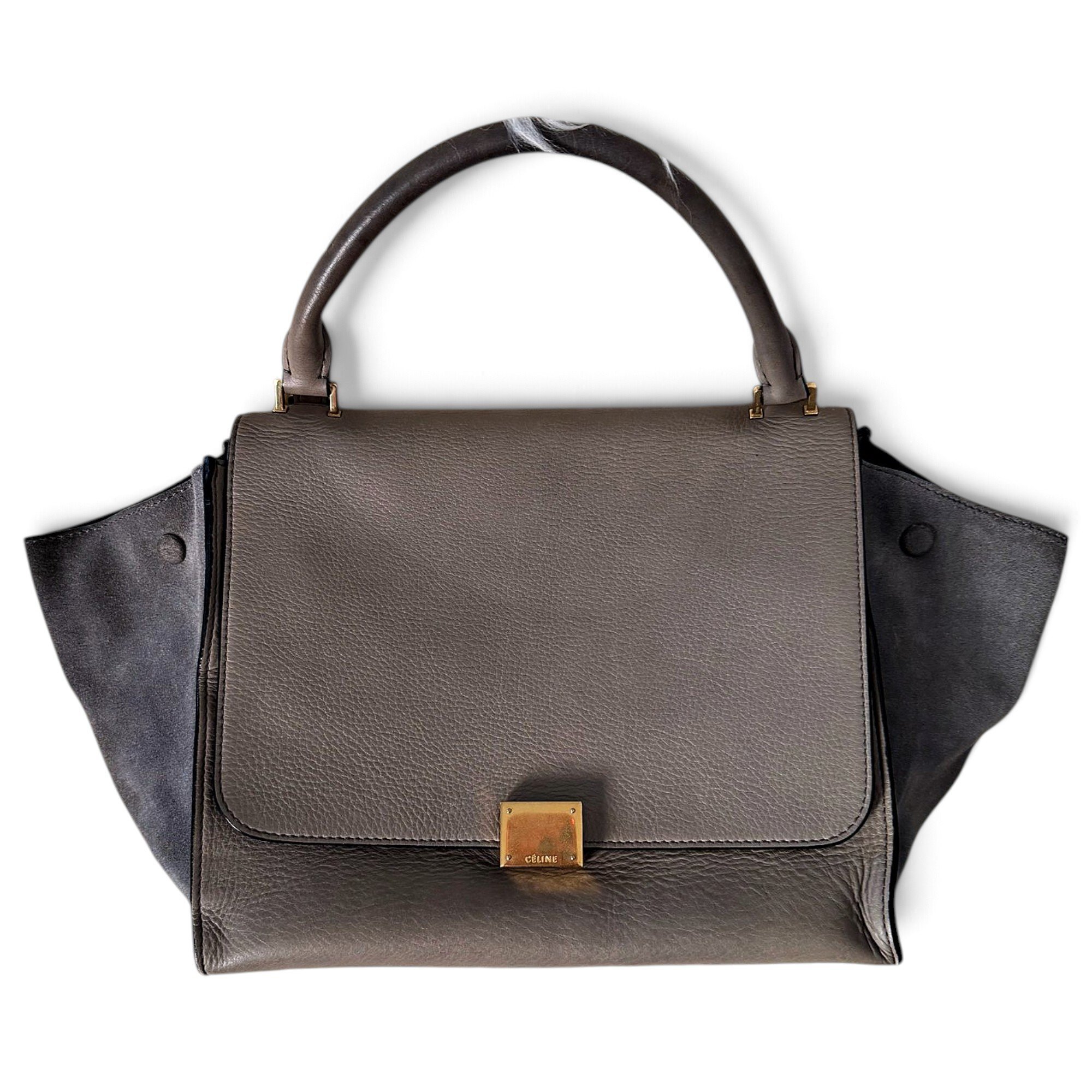 Trapèze leather satchel