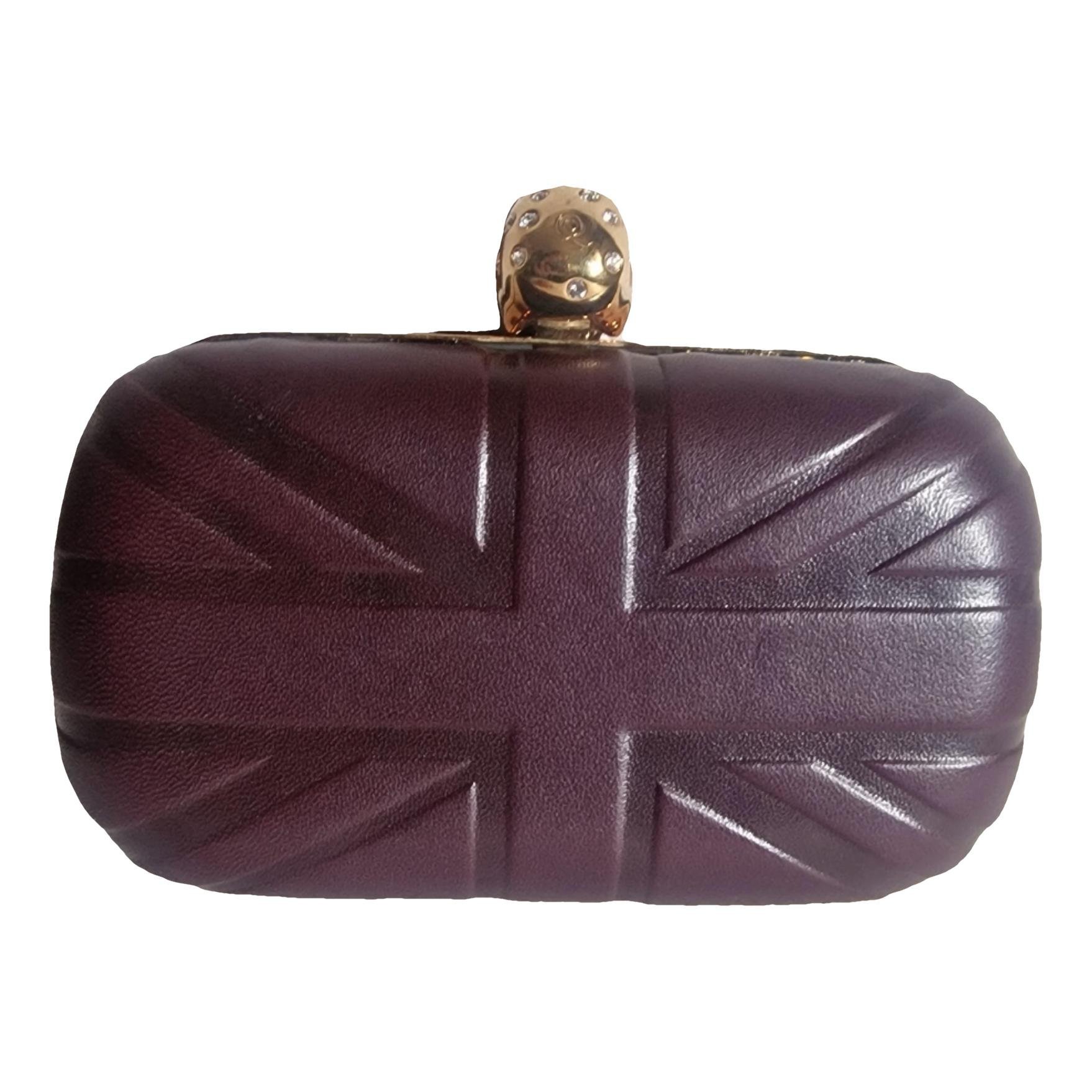 Alexander McQueen Skull leather clutch bag