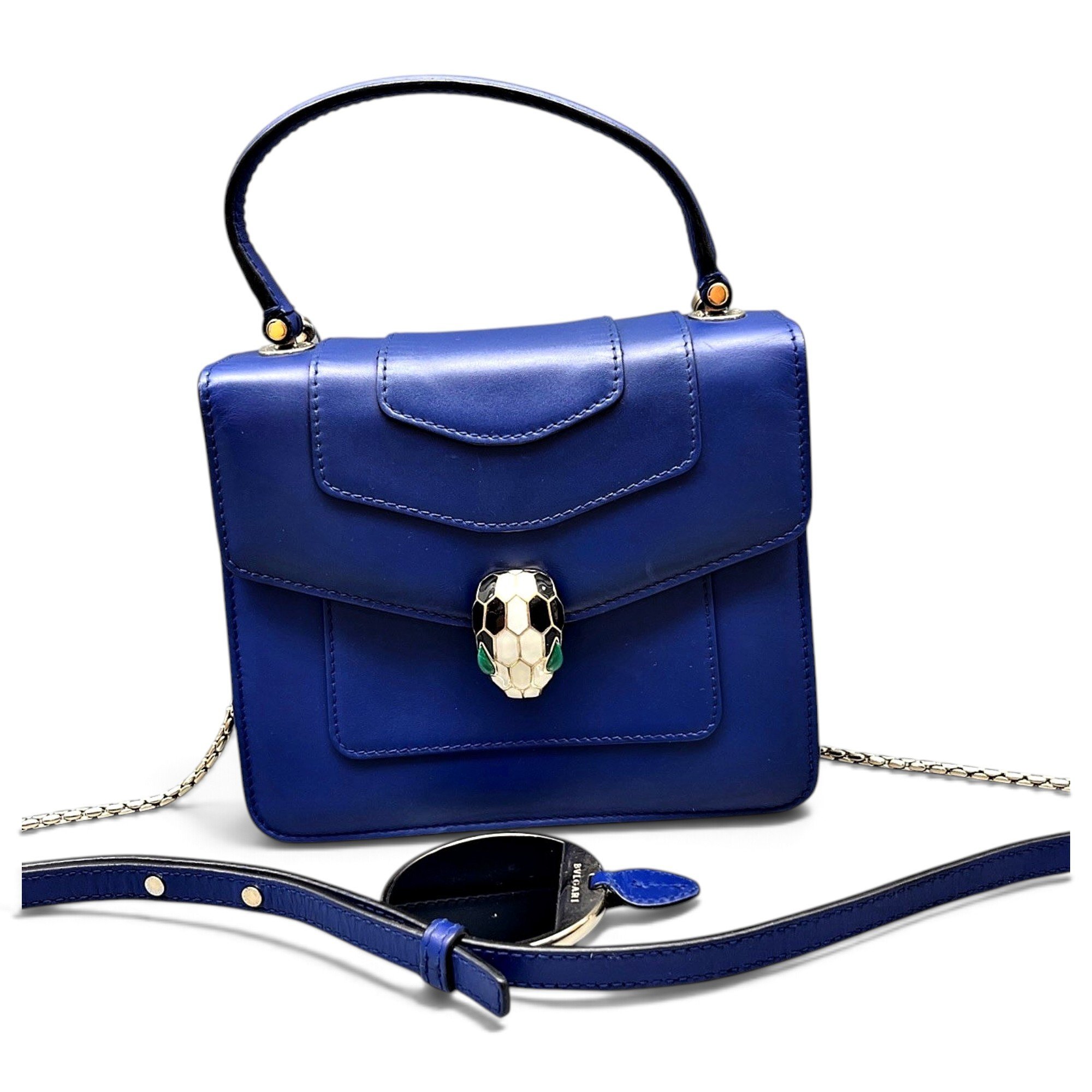 Serpenti leather handbag