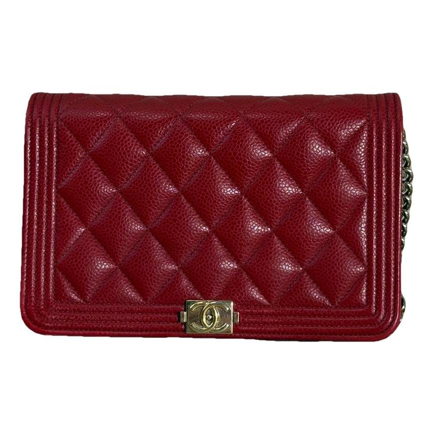 Wallet On Chain Boy leather crossbody bag
