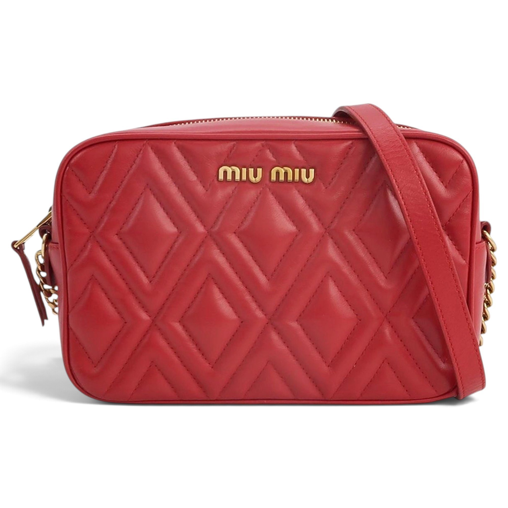 Miu Logo leather handbag