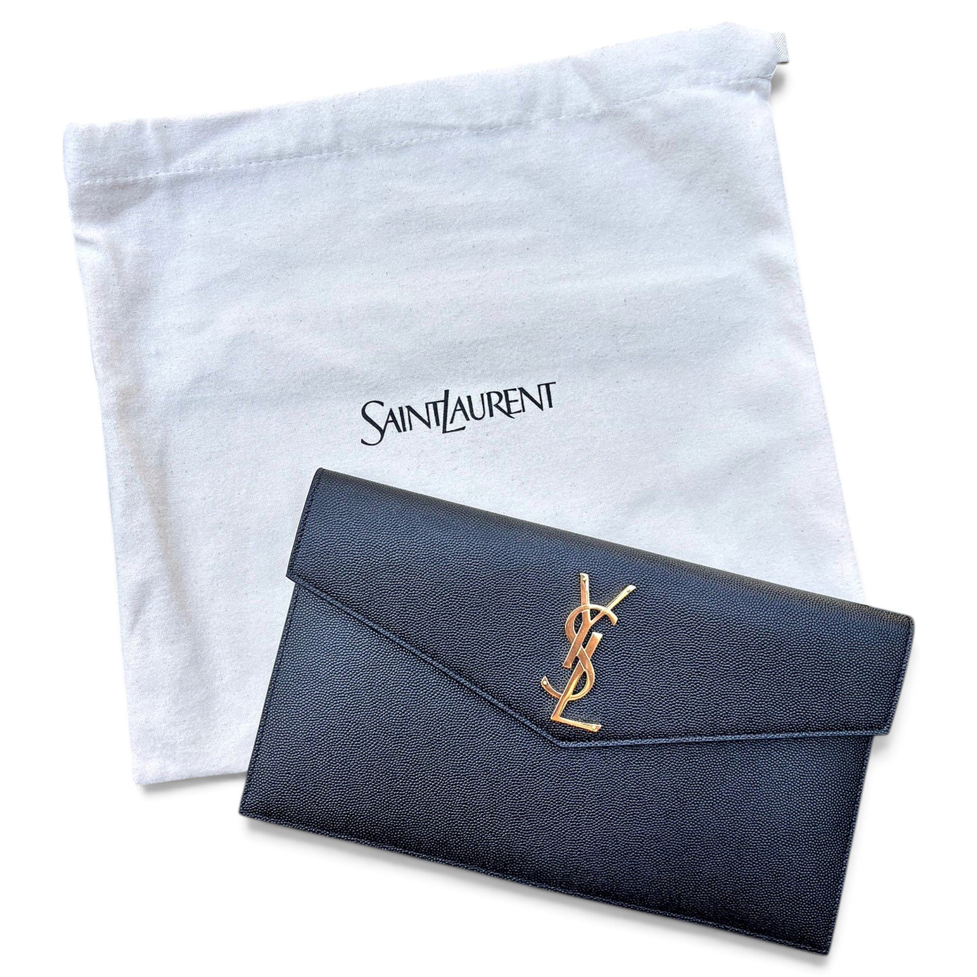 Leather clutch bag