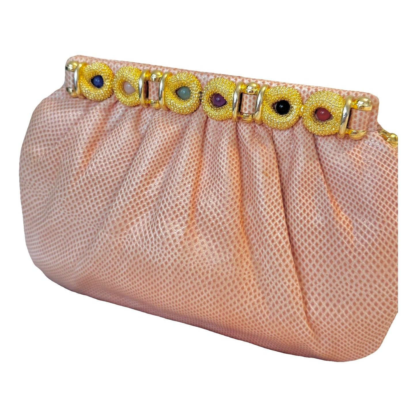 Lizard clutch bag