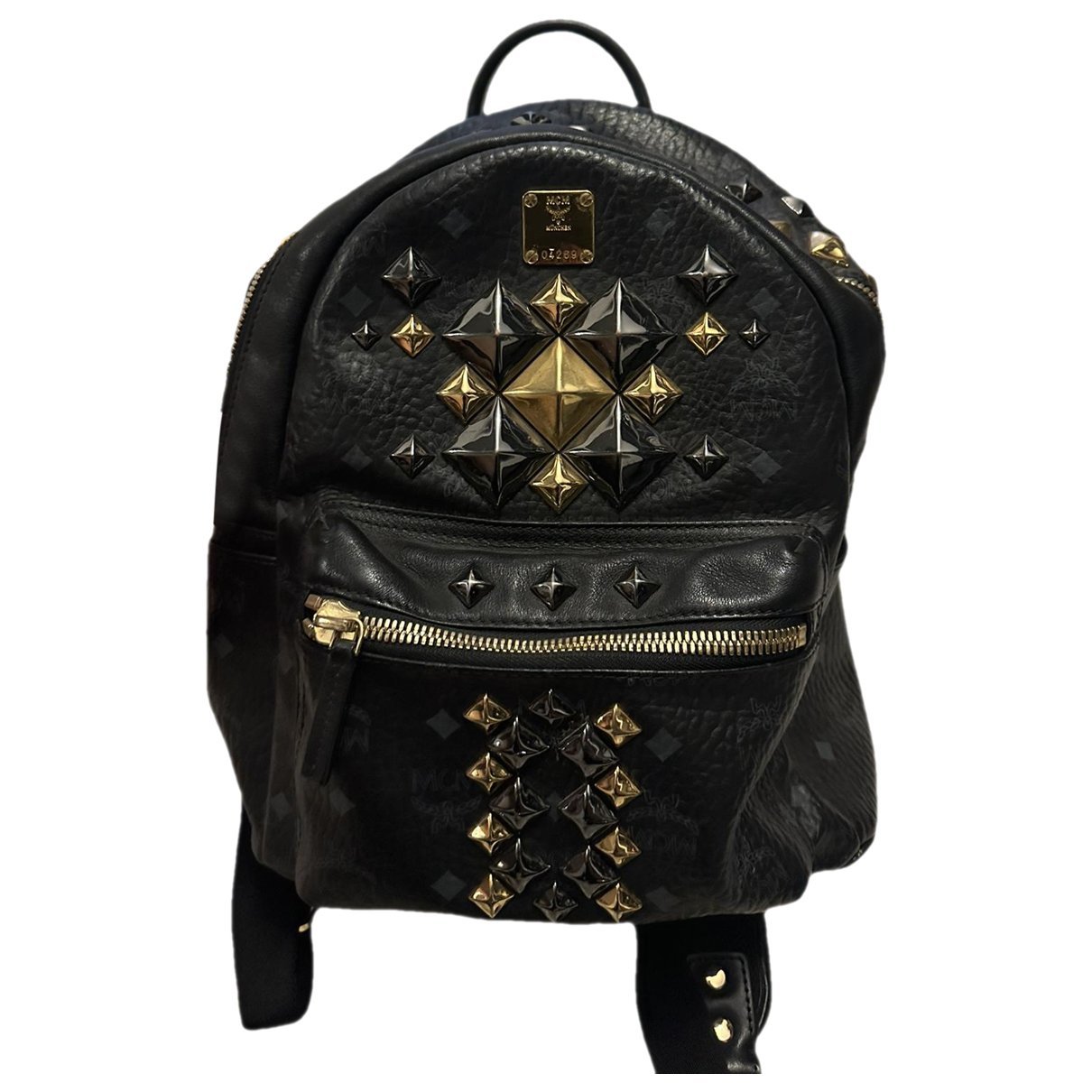 MCM Stark patent leather backpack