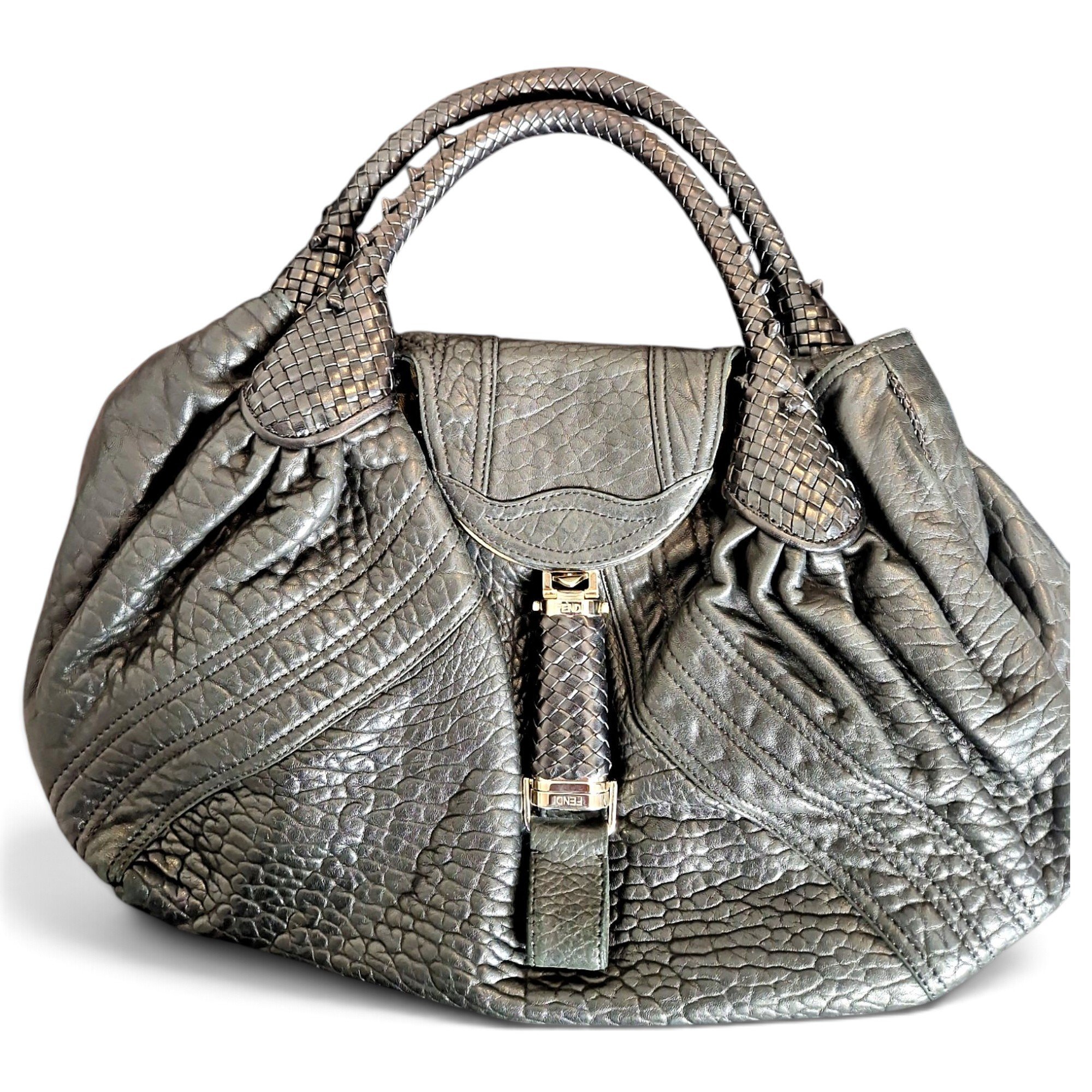 Spy leather tote