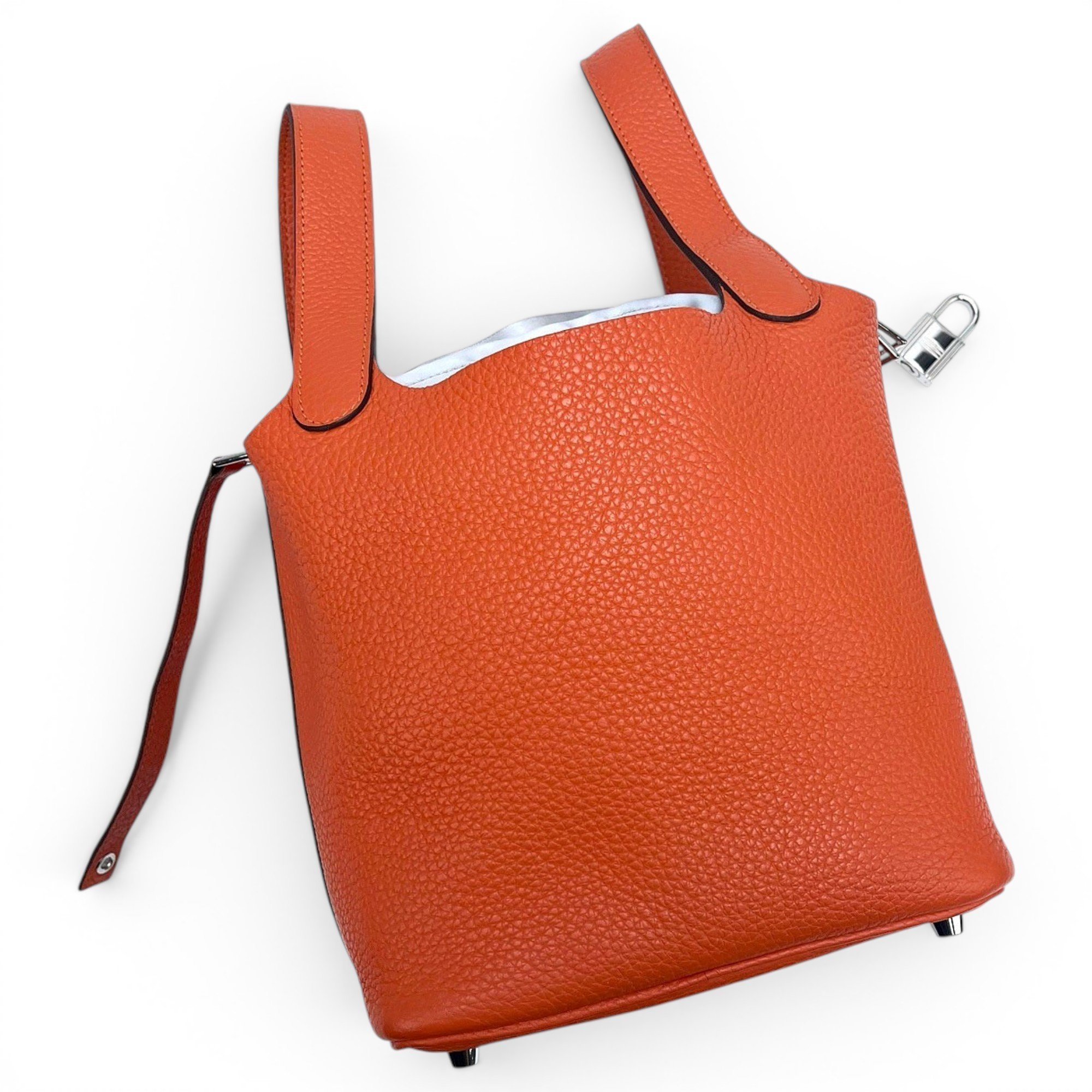 Picotin leather tote