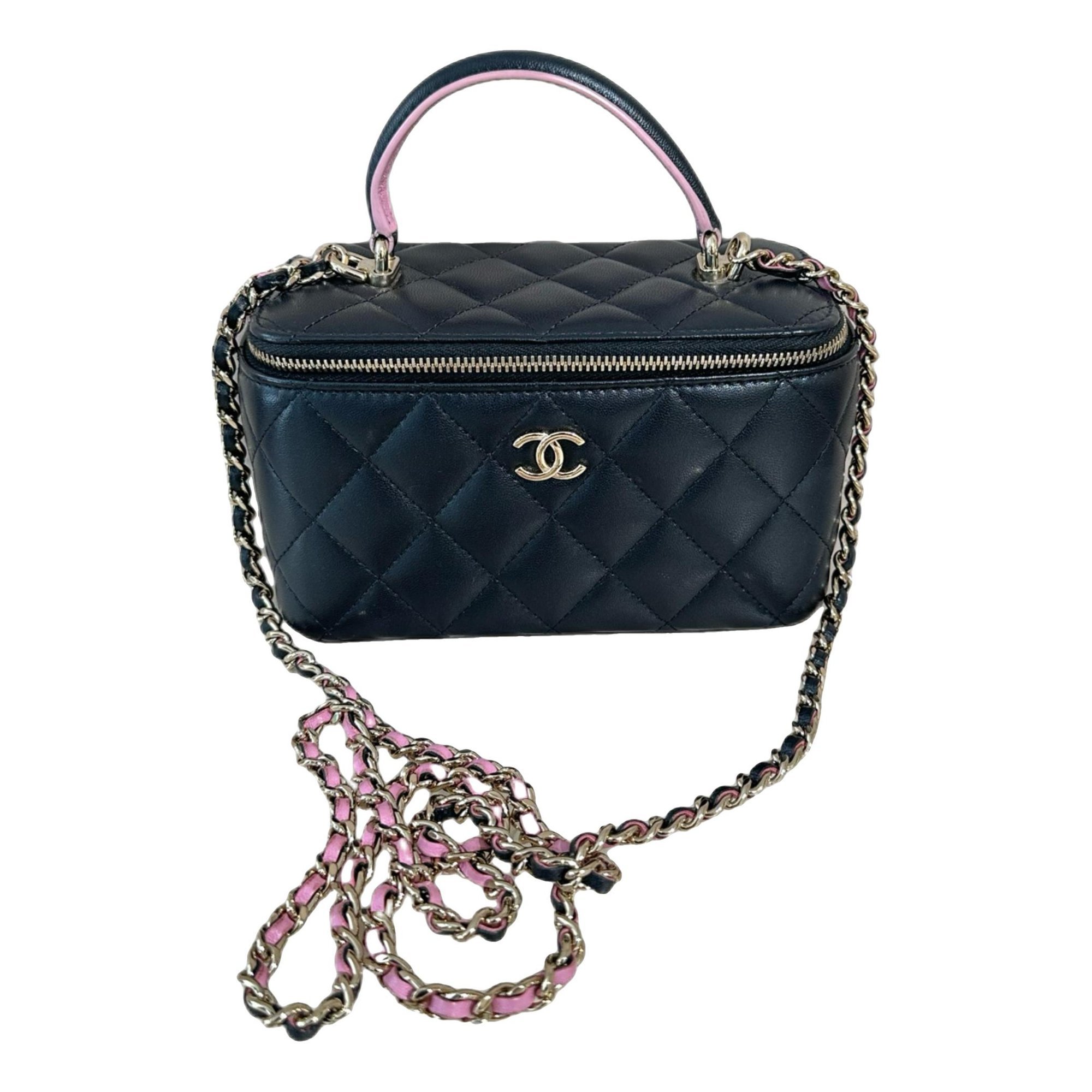 Vanity leather handbag