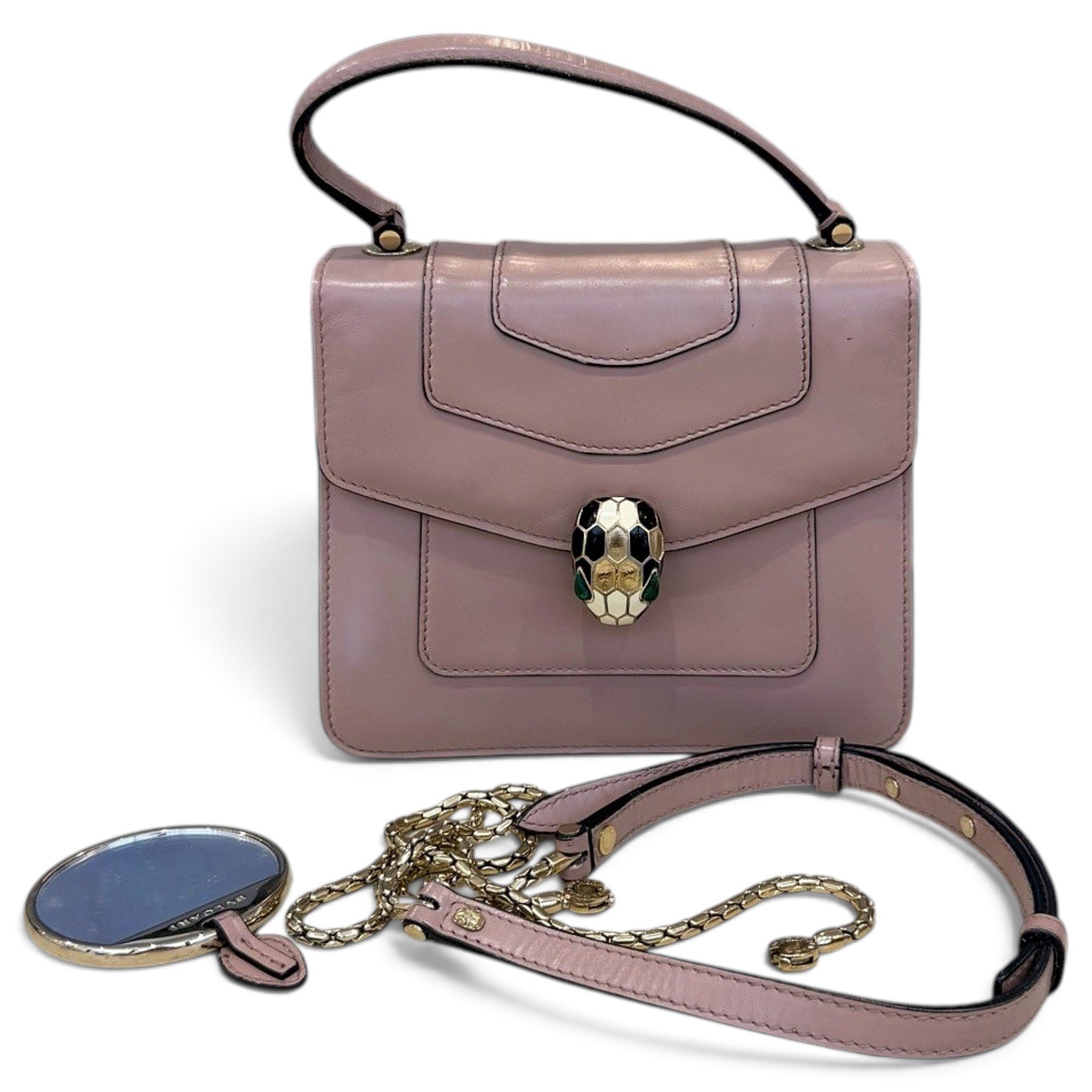 Serpenti leather handbag