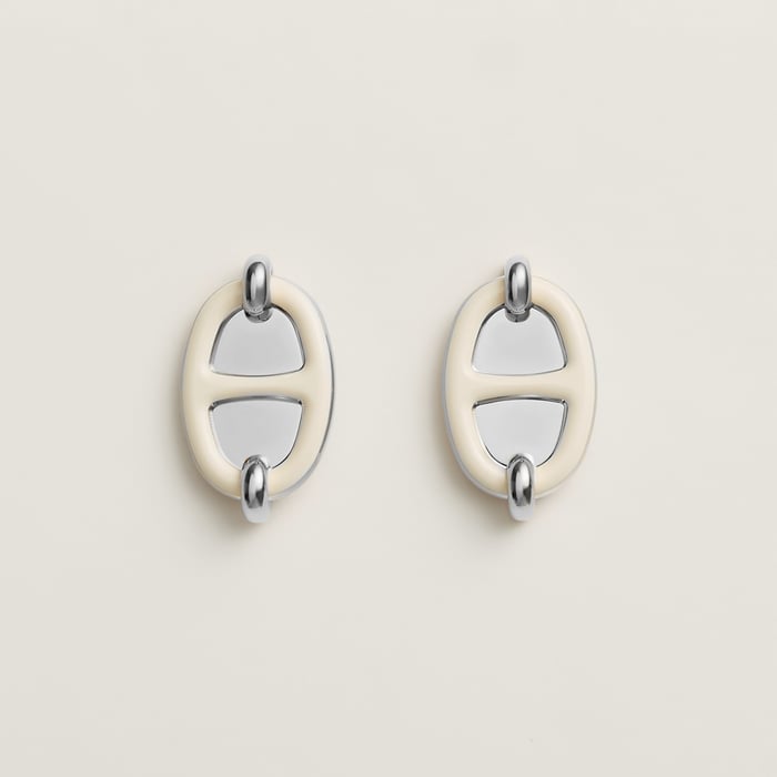 Crème Mini Maillon Earrings