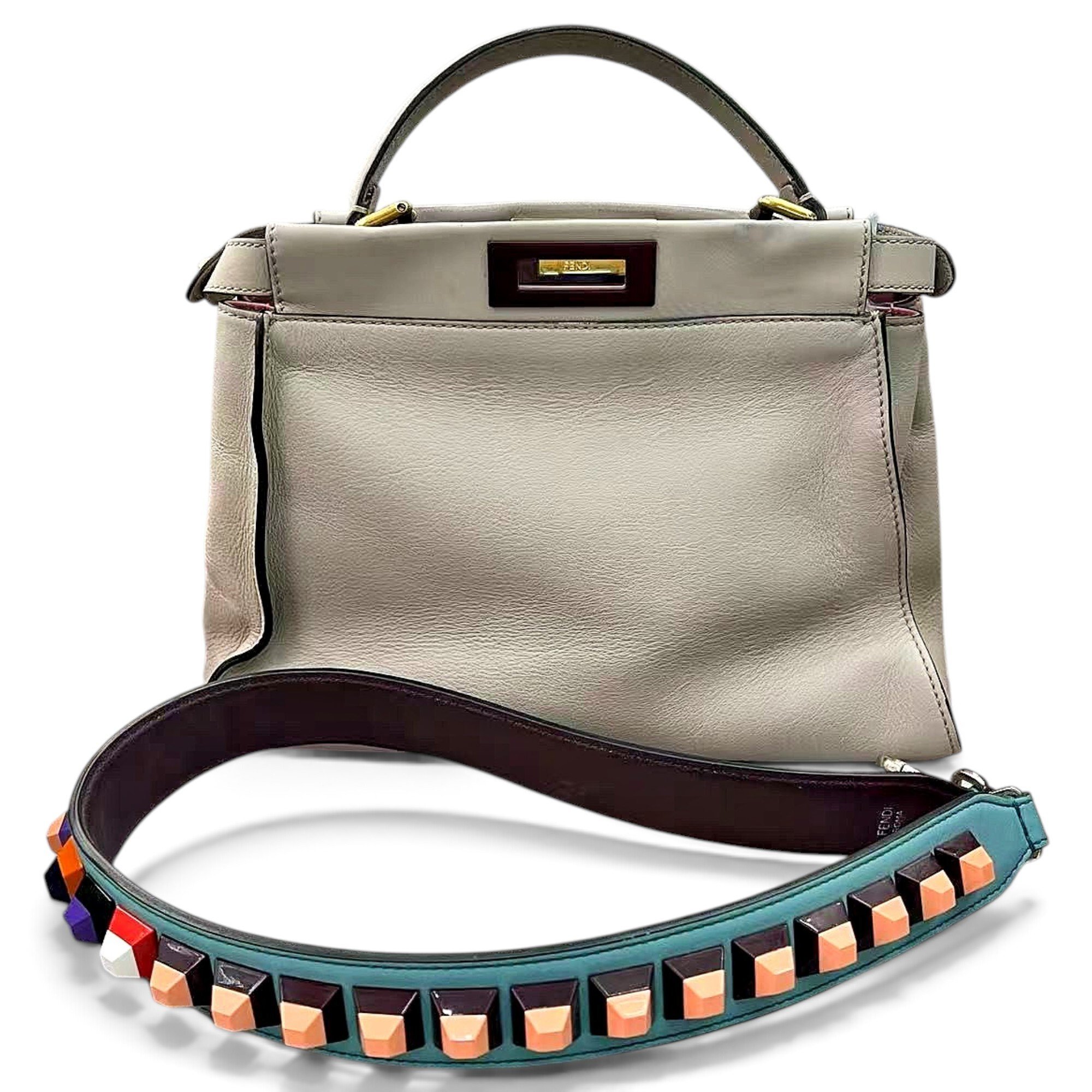 Peekaboo leather handbag