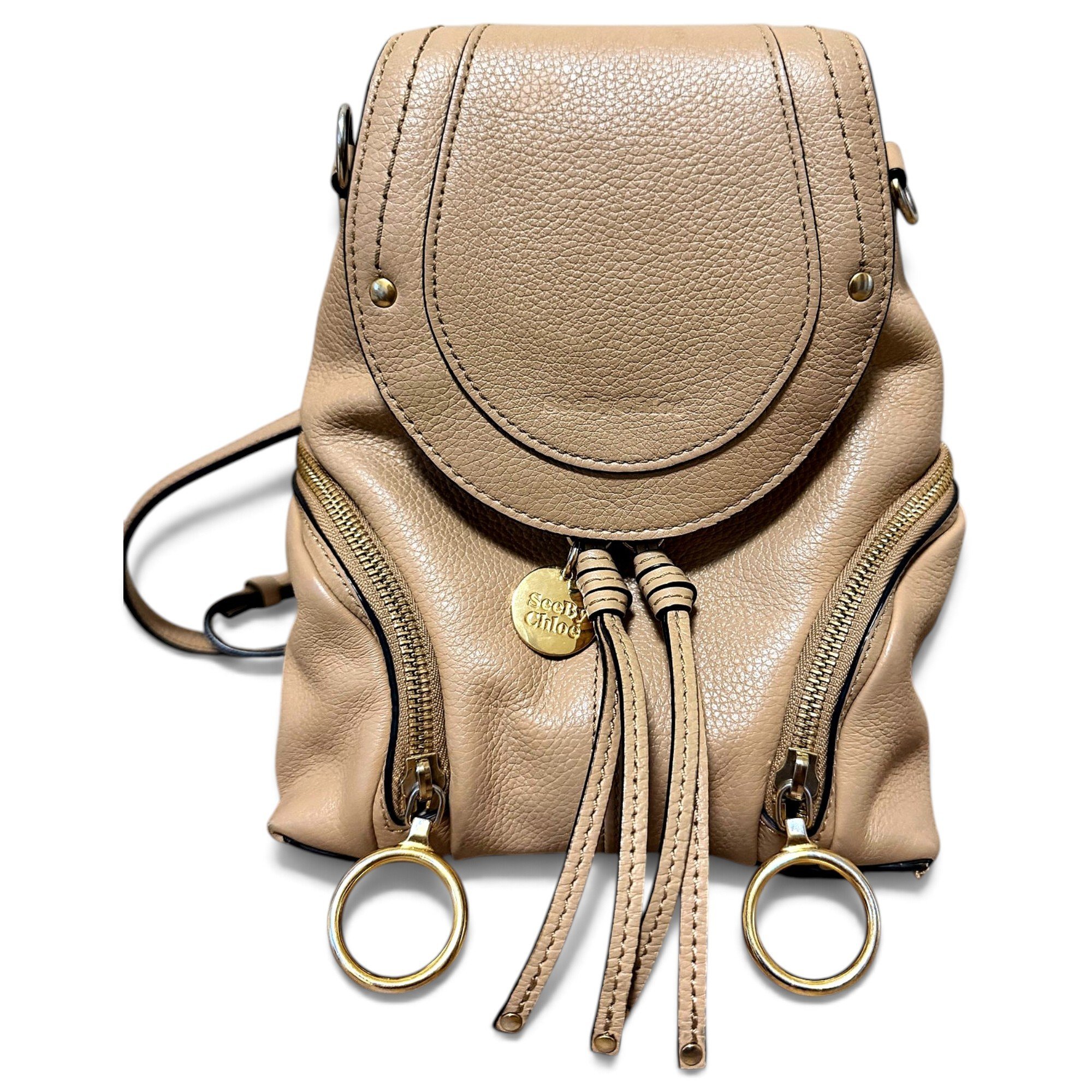 Leather backpack