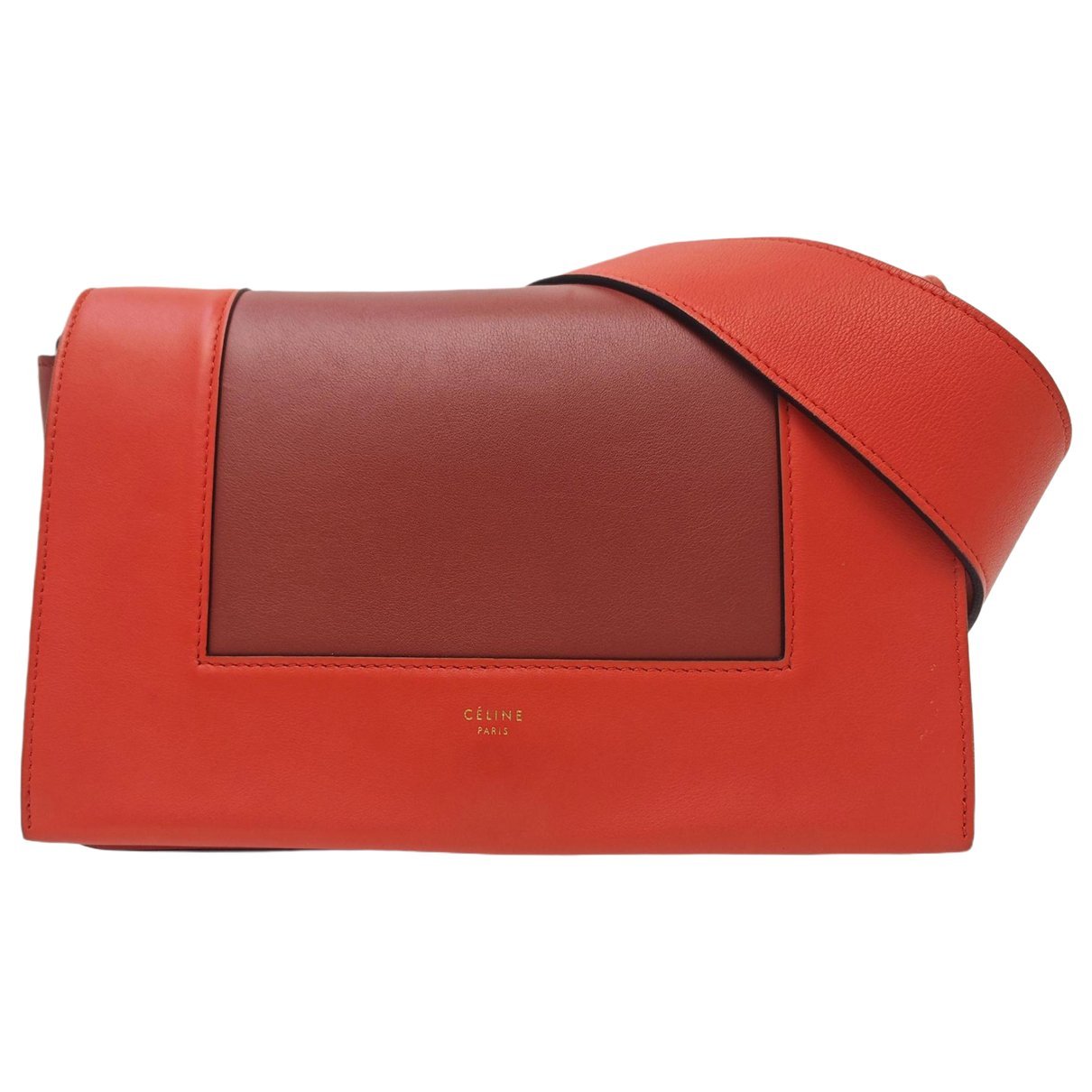 Frame leather handbag