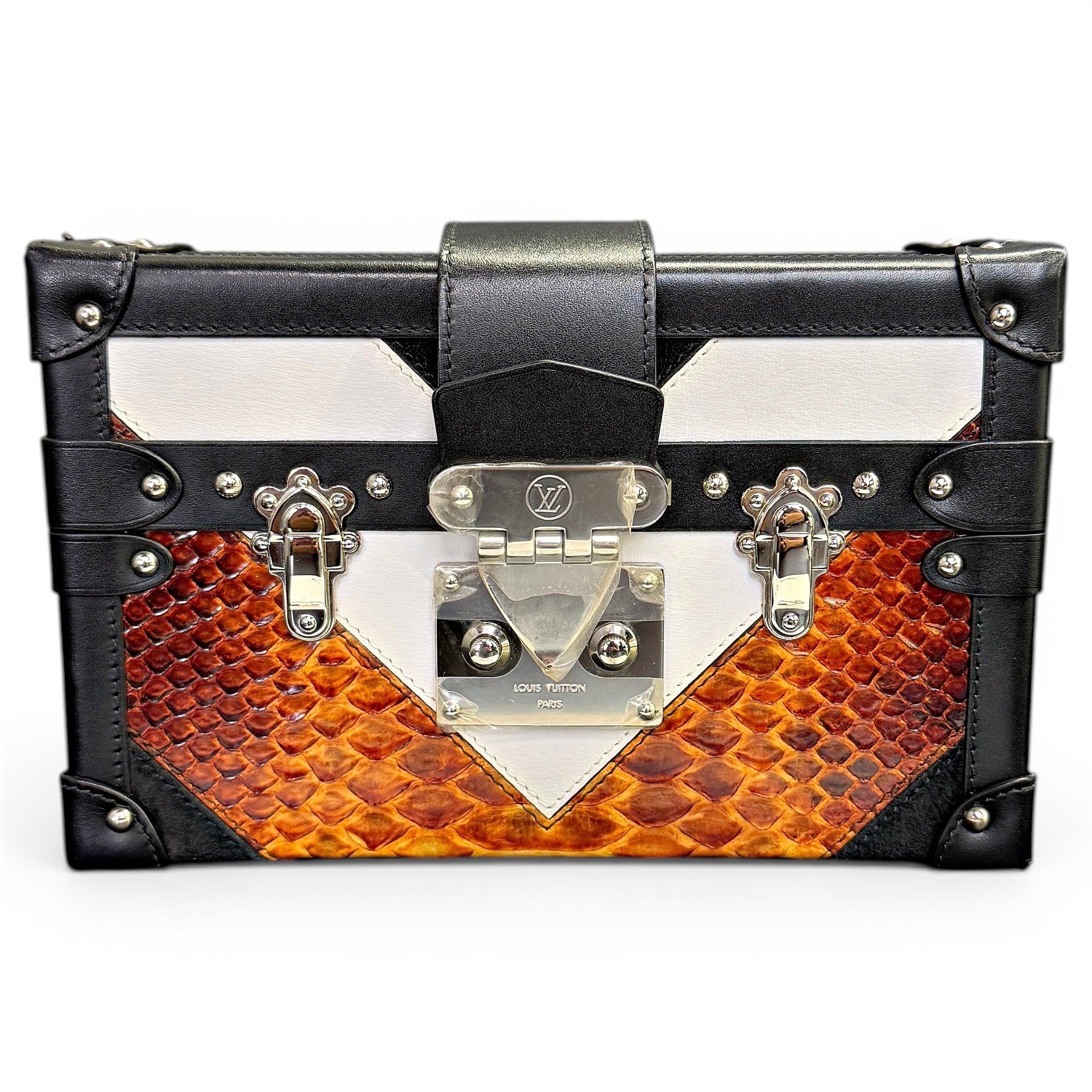 Petite Malle leather clutch bag