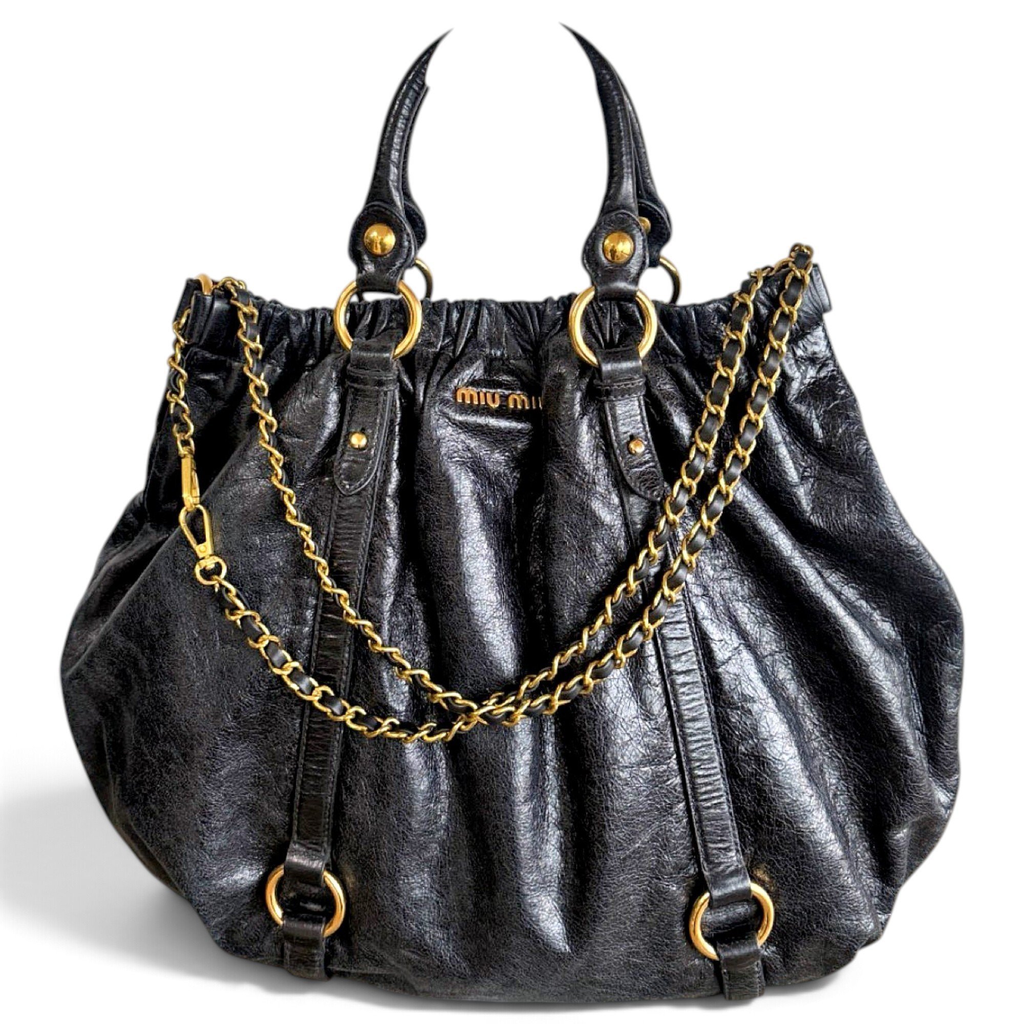 Miu Club leather handbag