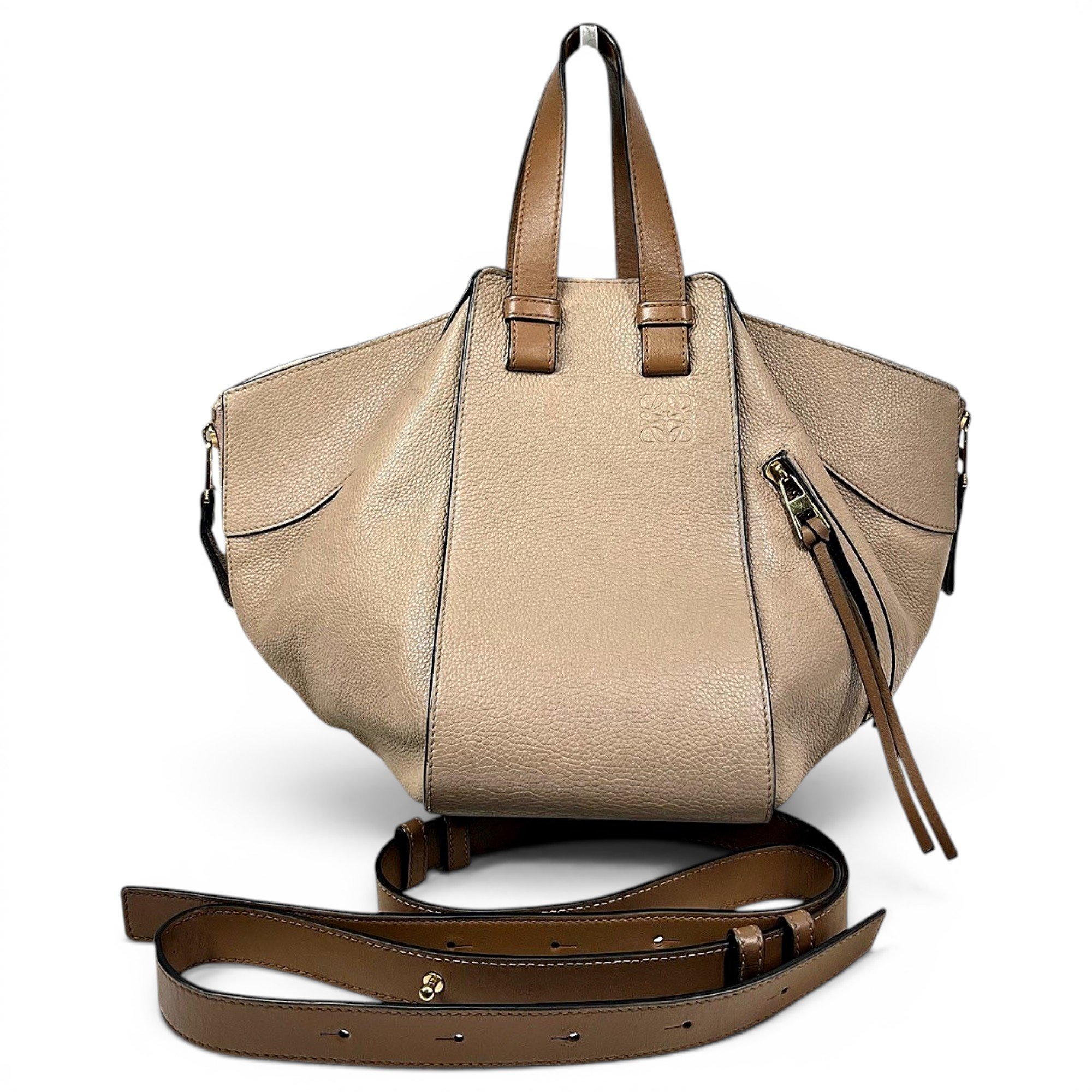 Hammock leather handbag