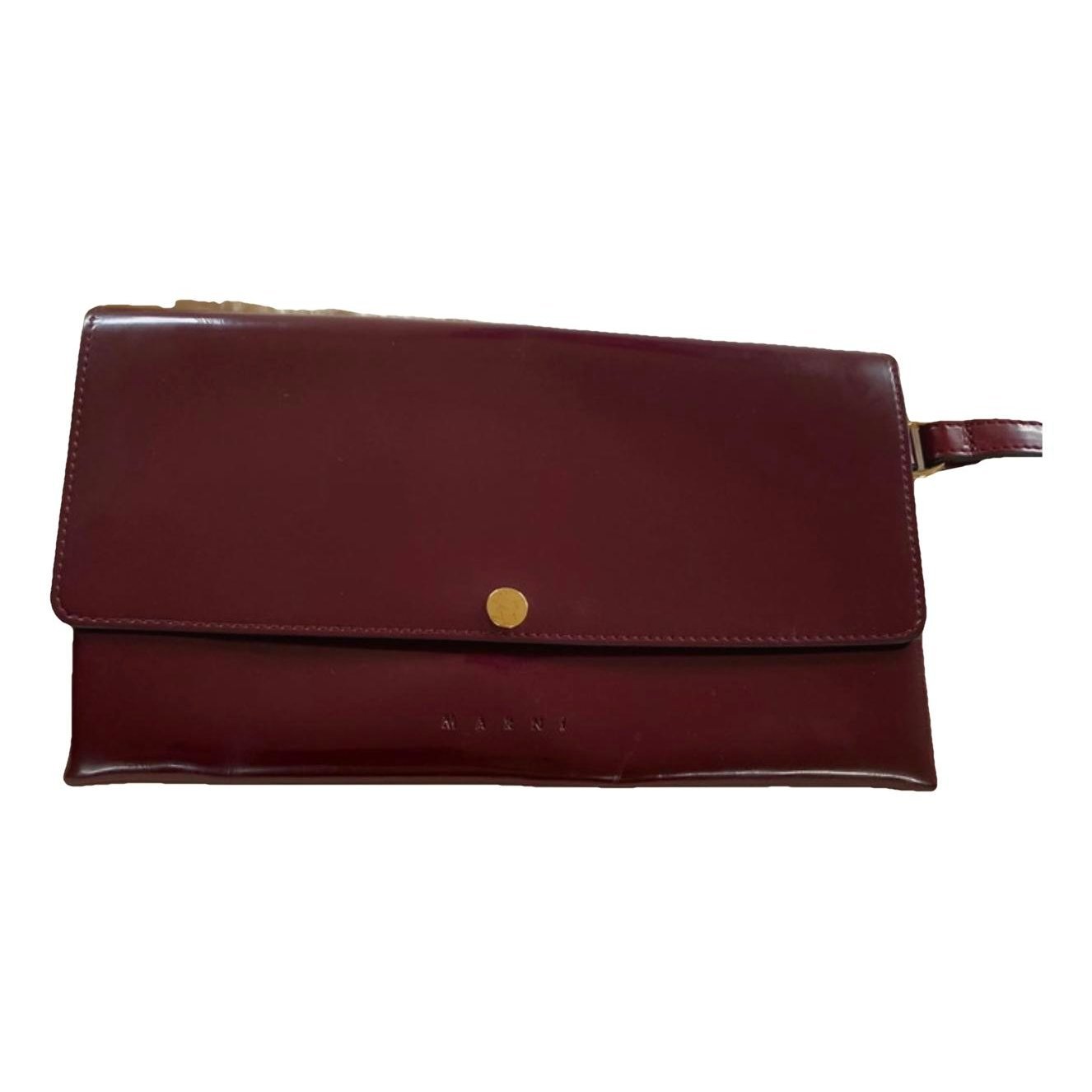 Patent leather clutch bag