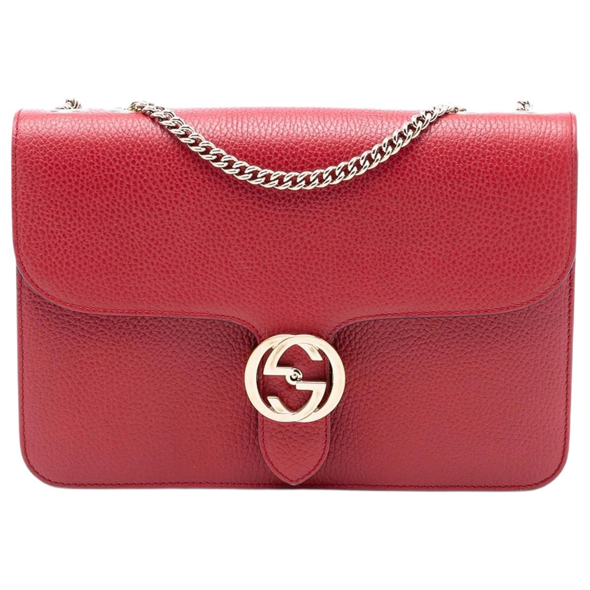 Interlocking leather bag