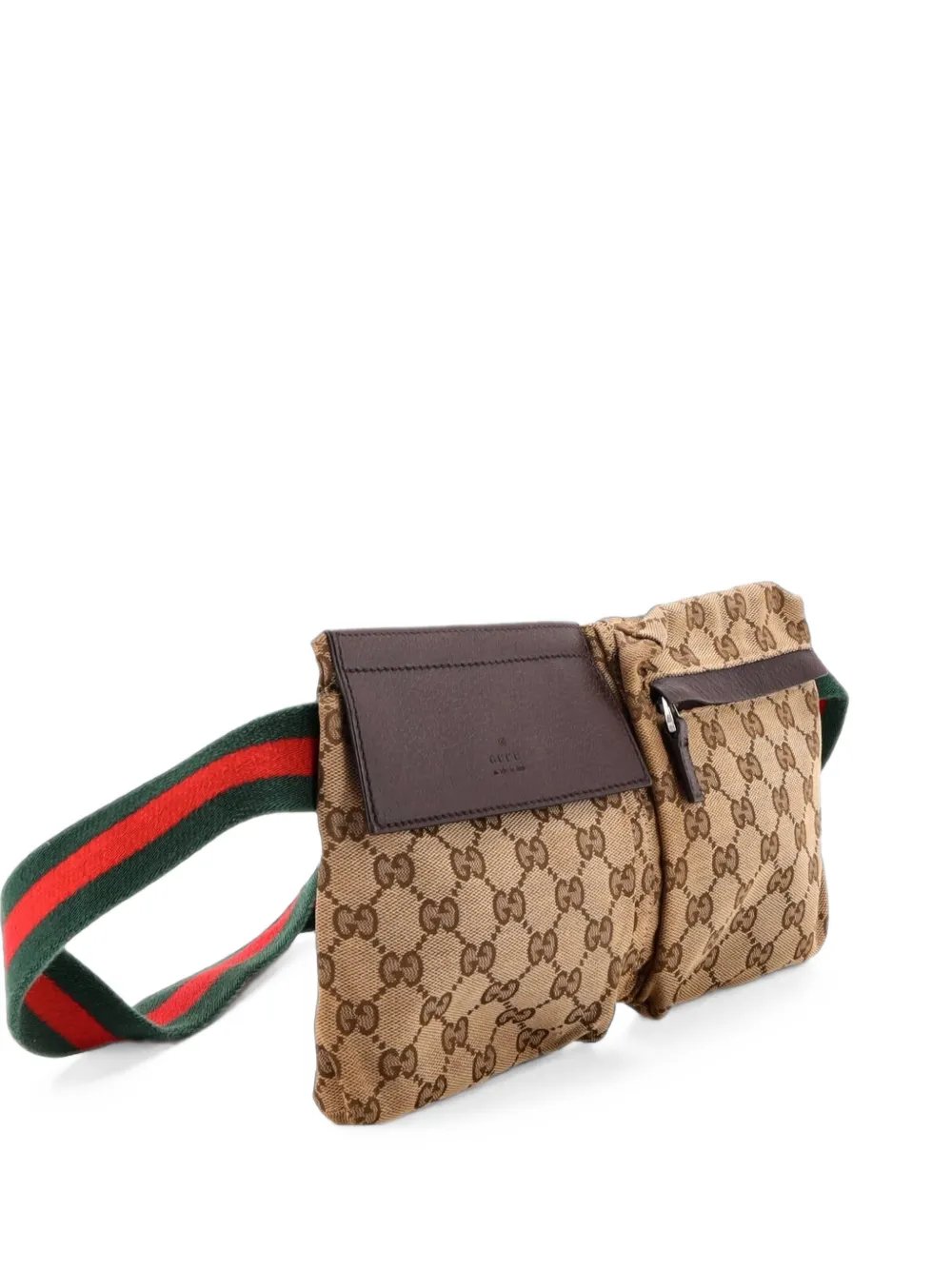 Vintage Double GG Canvas with Leather Small belt bag