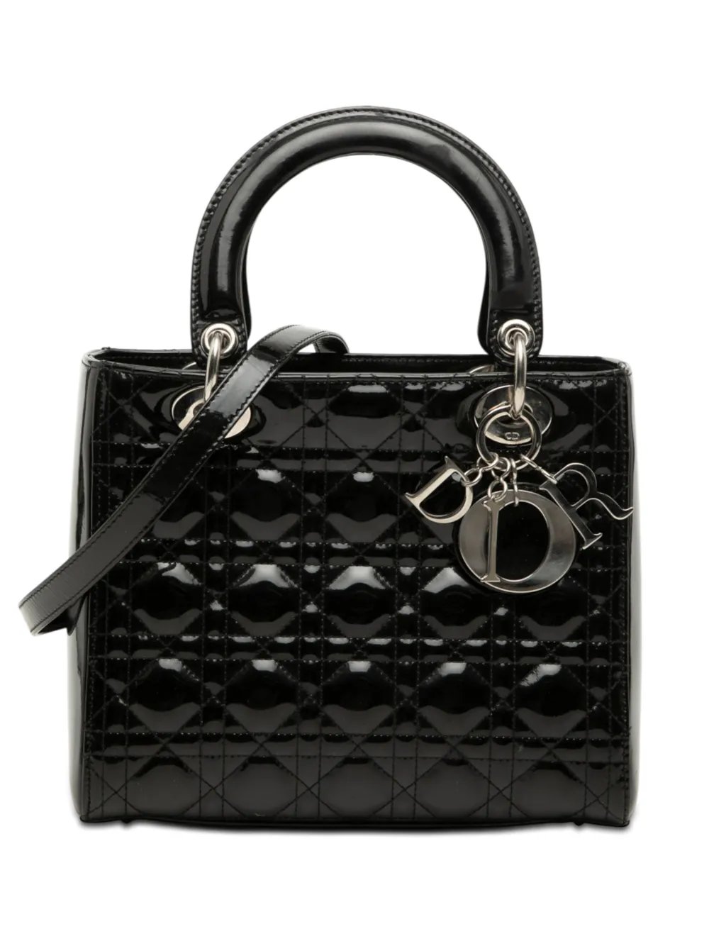2009 Medium Patent Cannage Lady Dior satchel