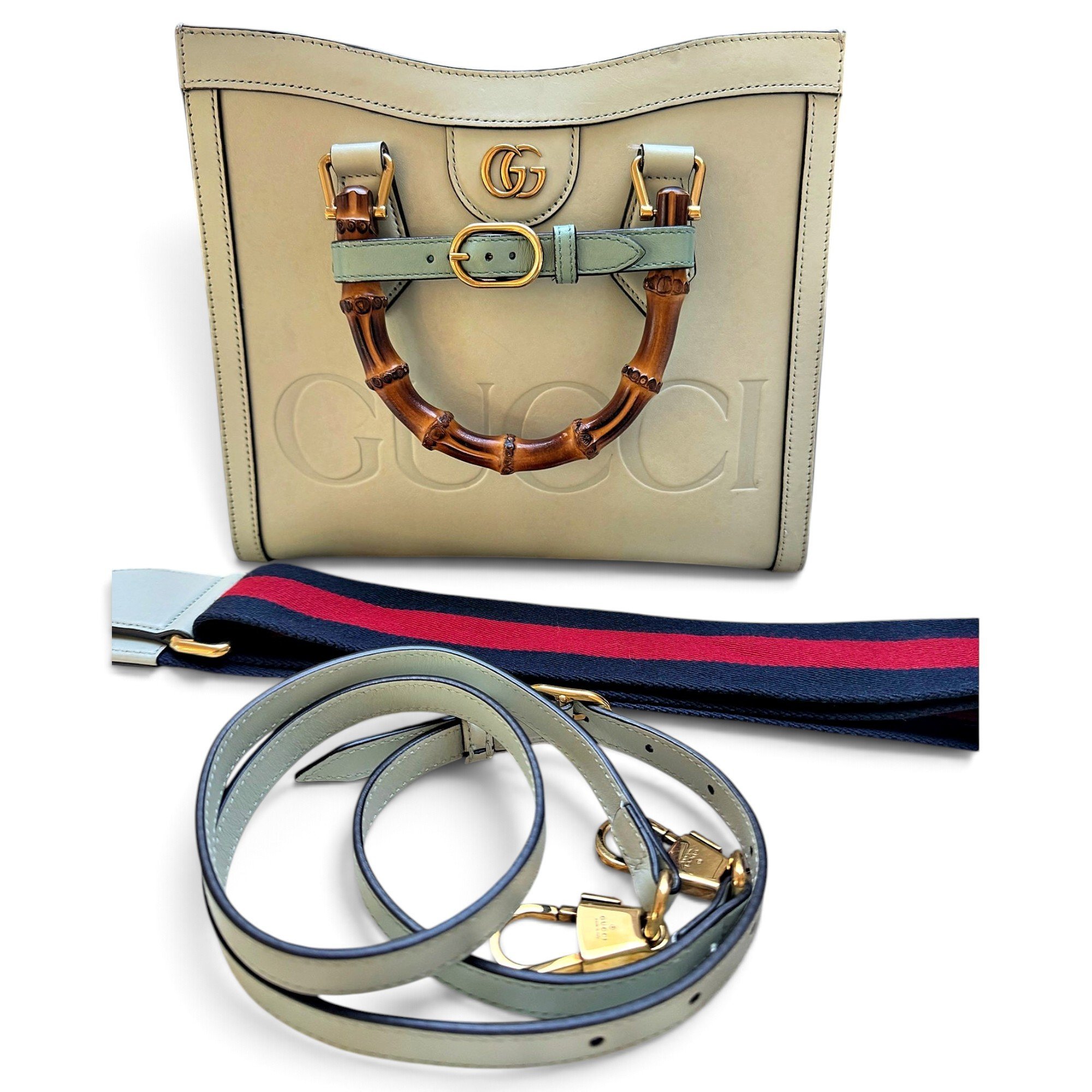 Diana Bamboo leather handbag