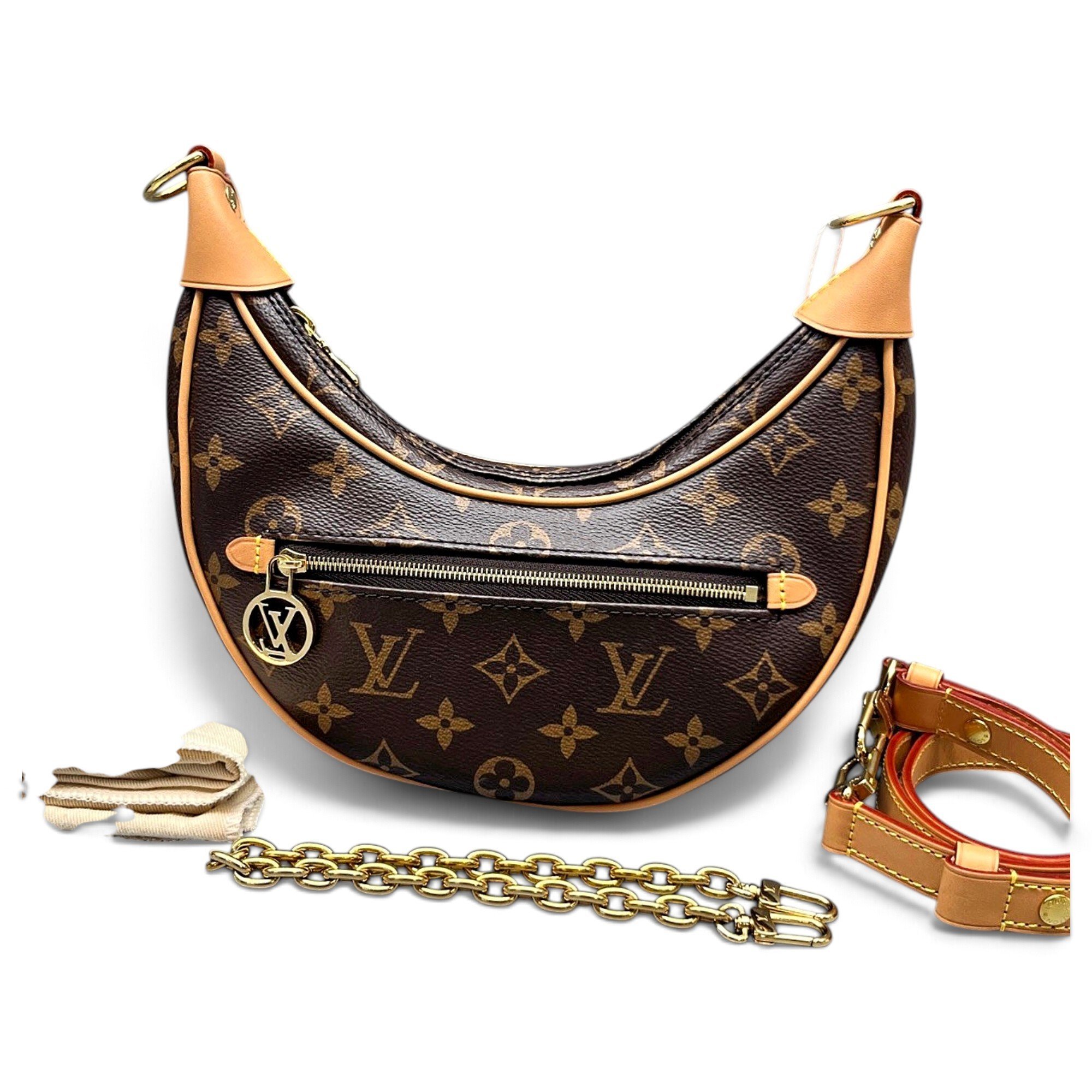 Loop leather handbag