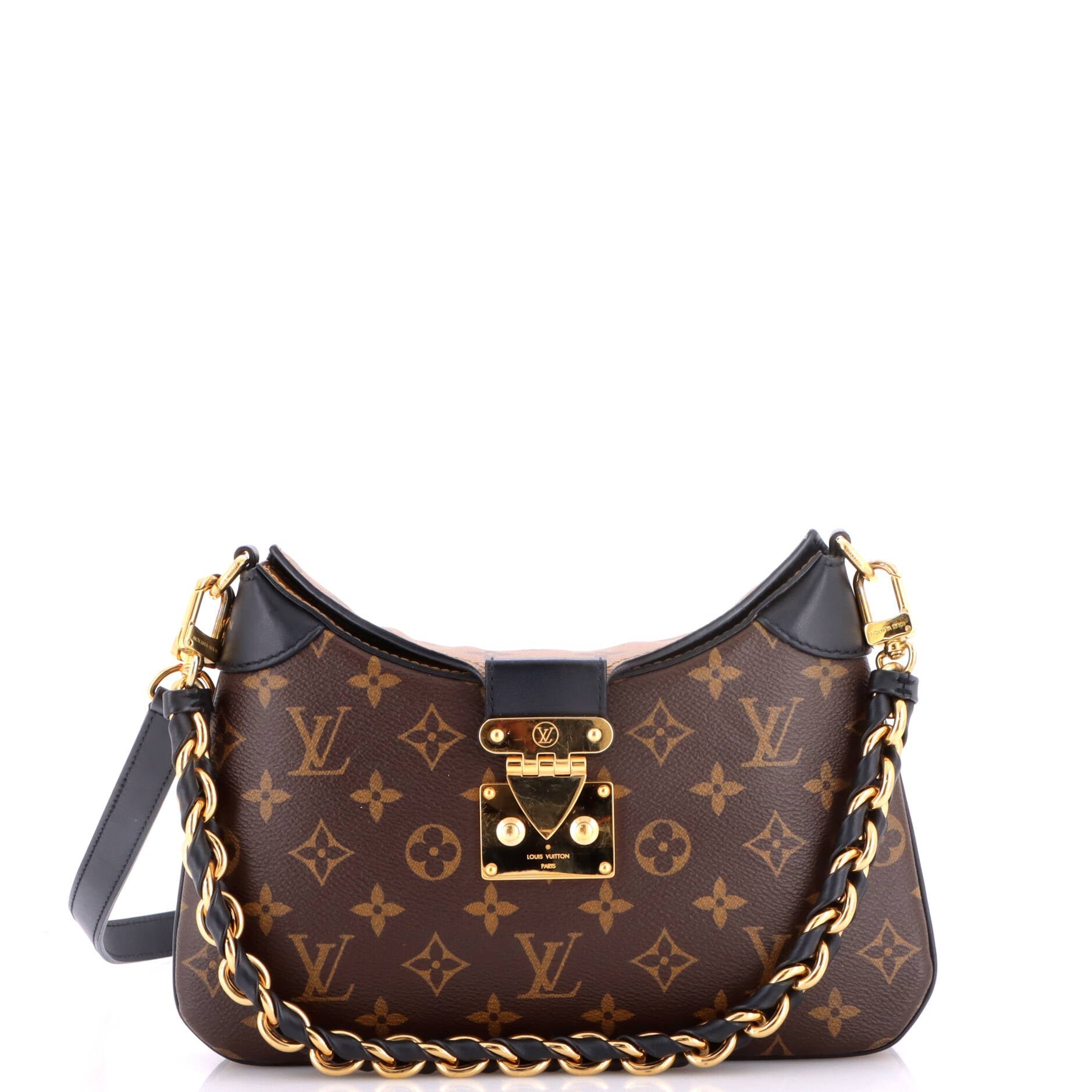 LV Twinny Handbag Monogram Canvas and Reverse Monogram Canvas with Leather