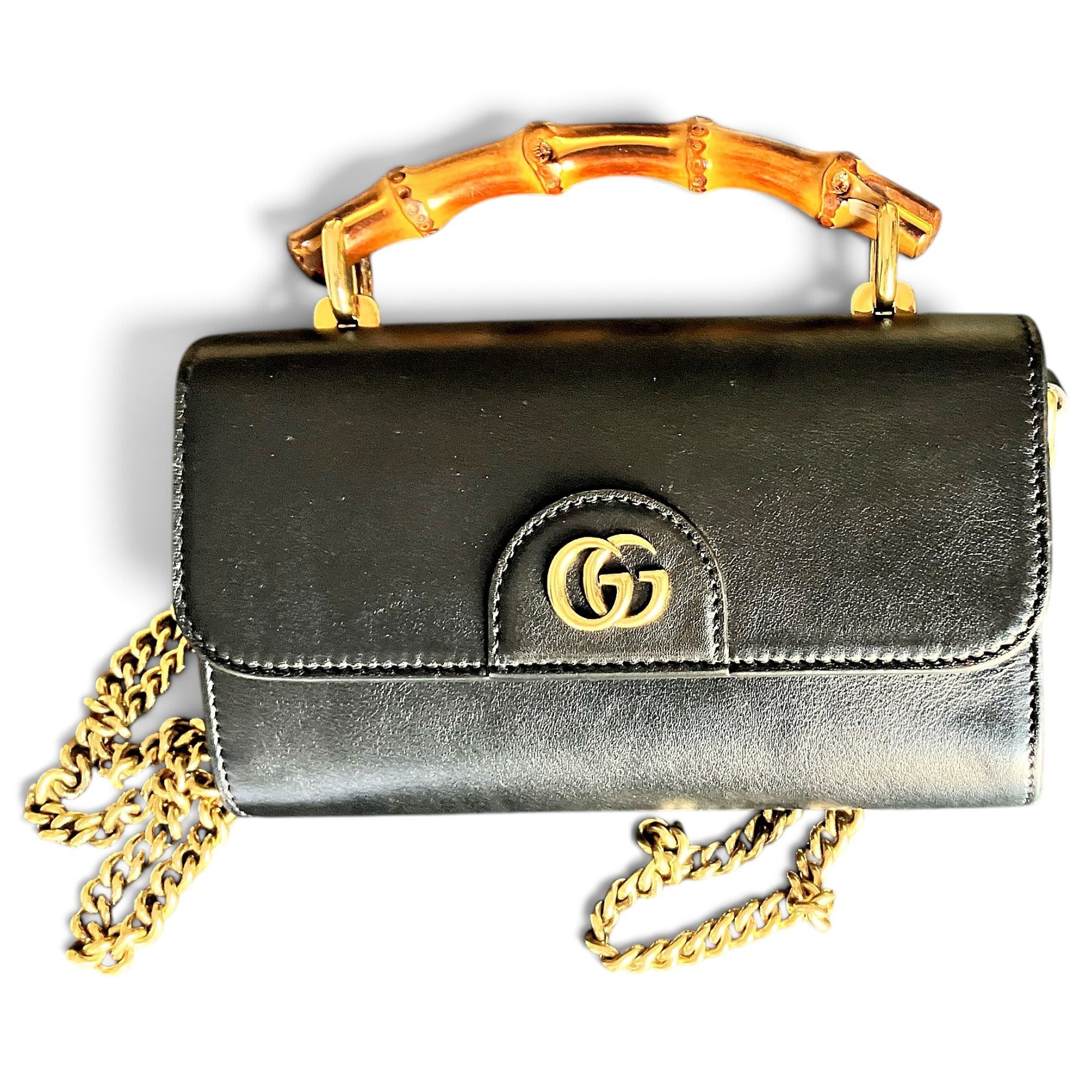 Diana Bamboo leather handbag
