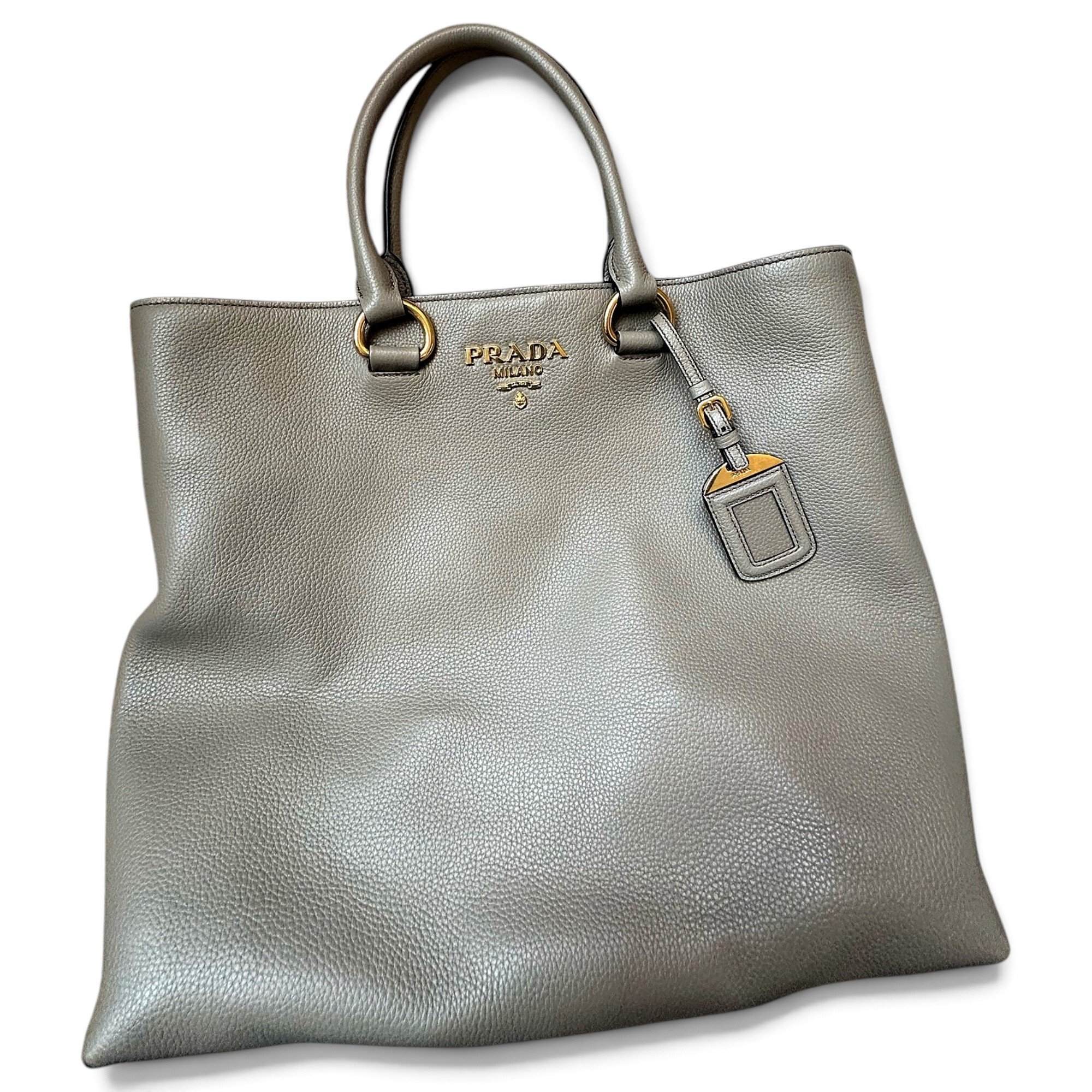 Double leather tote