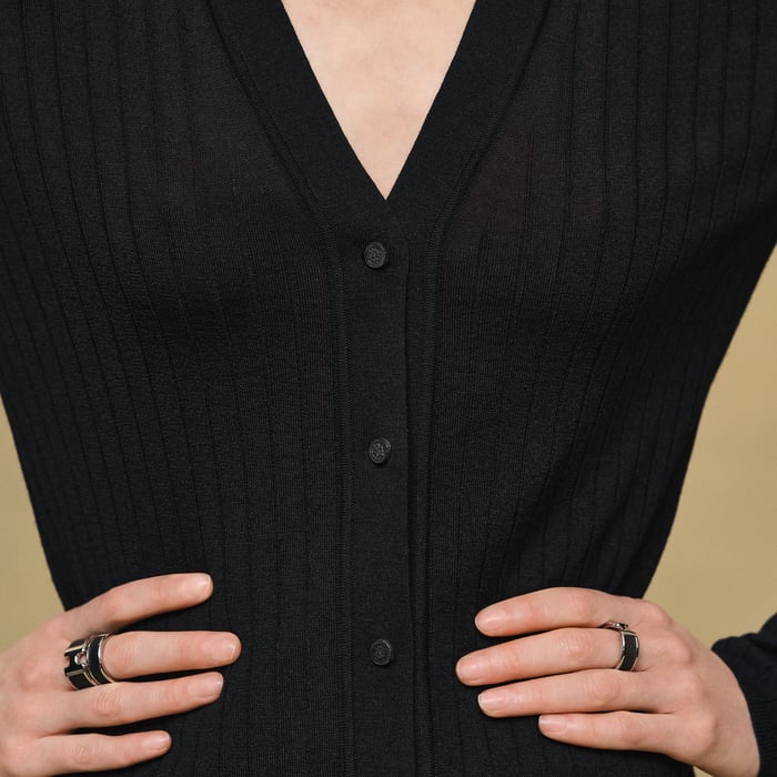 Noir Long-sleeve Cardigan