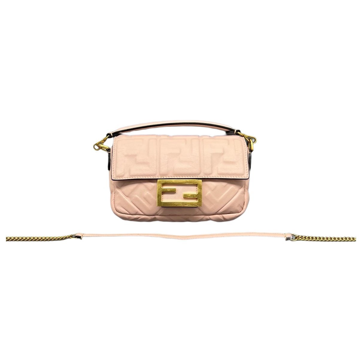 Baguette Chain Midi leather handbag