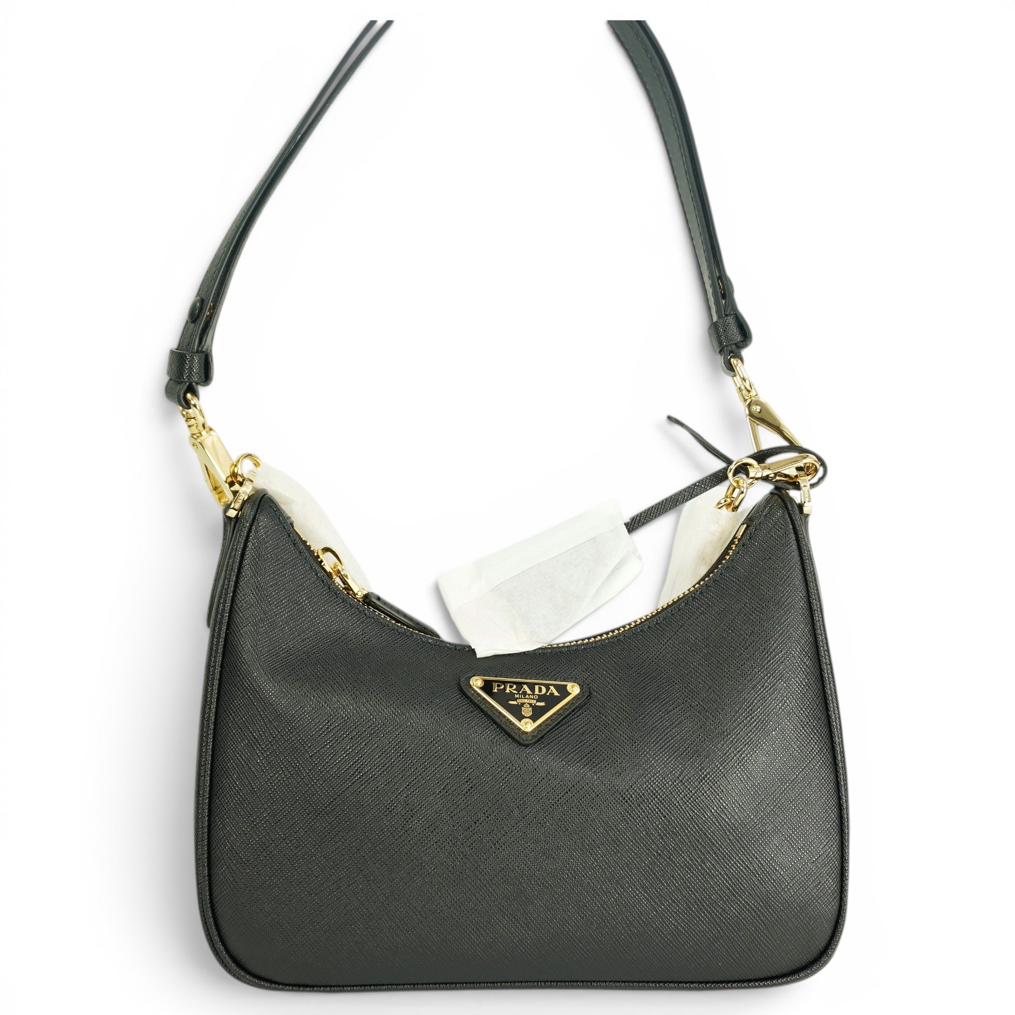 Re-edition leather handbag