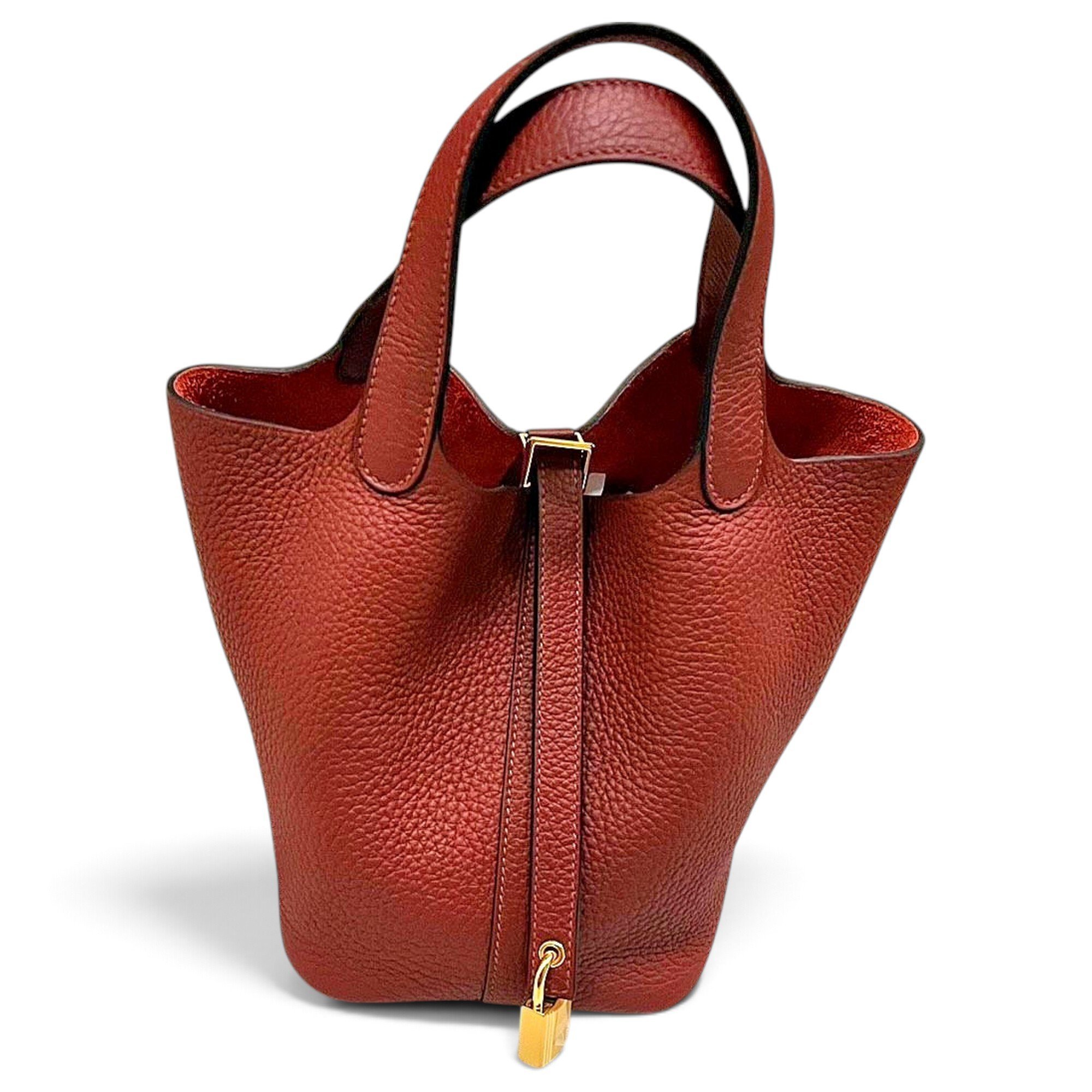 Picotin leather tote