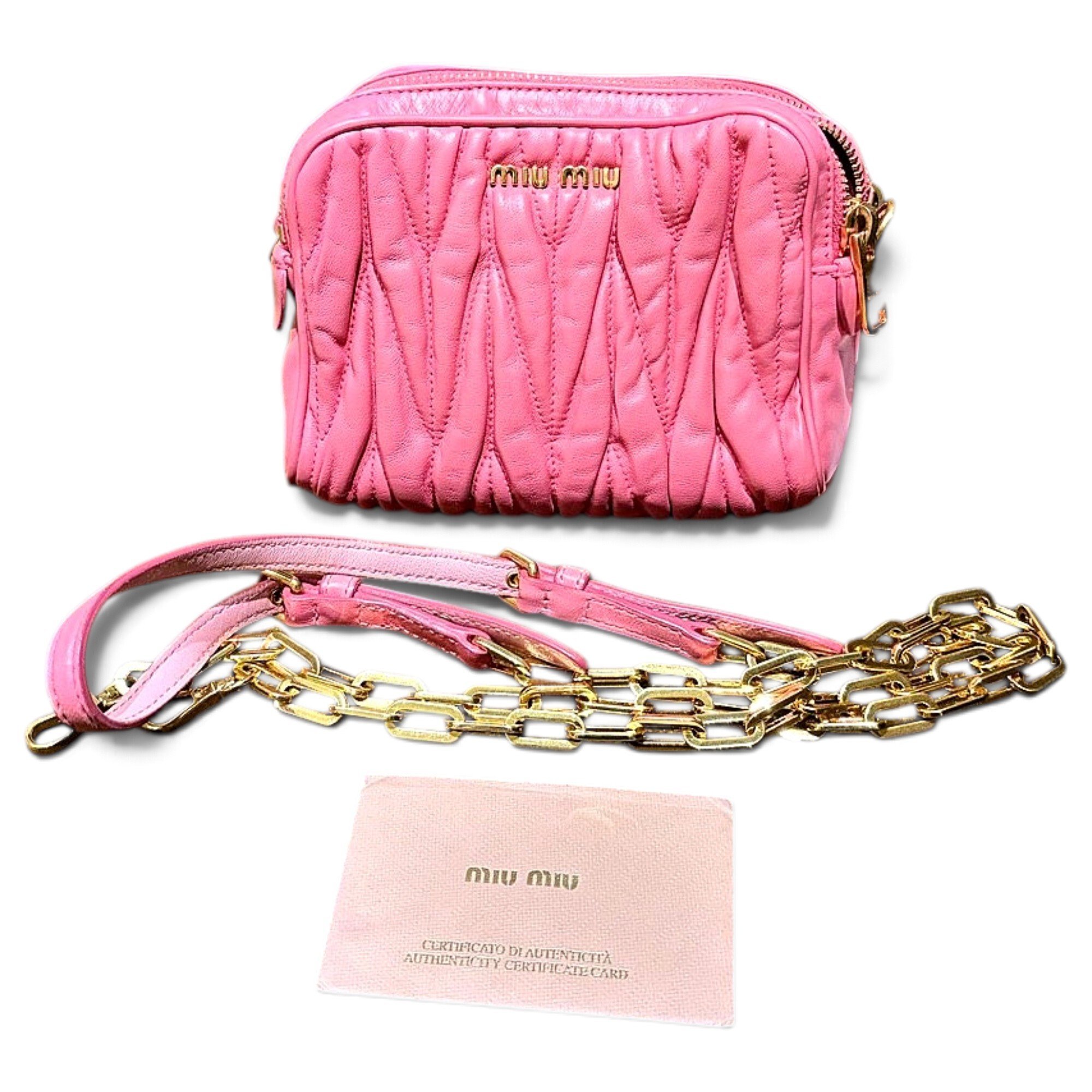 Matelassé leather crossbody bag
