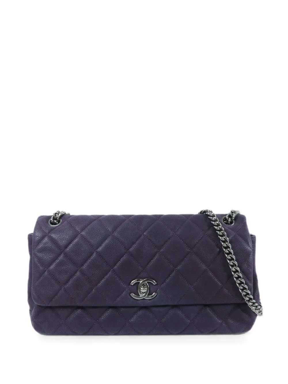 CC turn-lock diamond-quilted shoulder bag