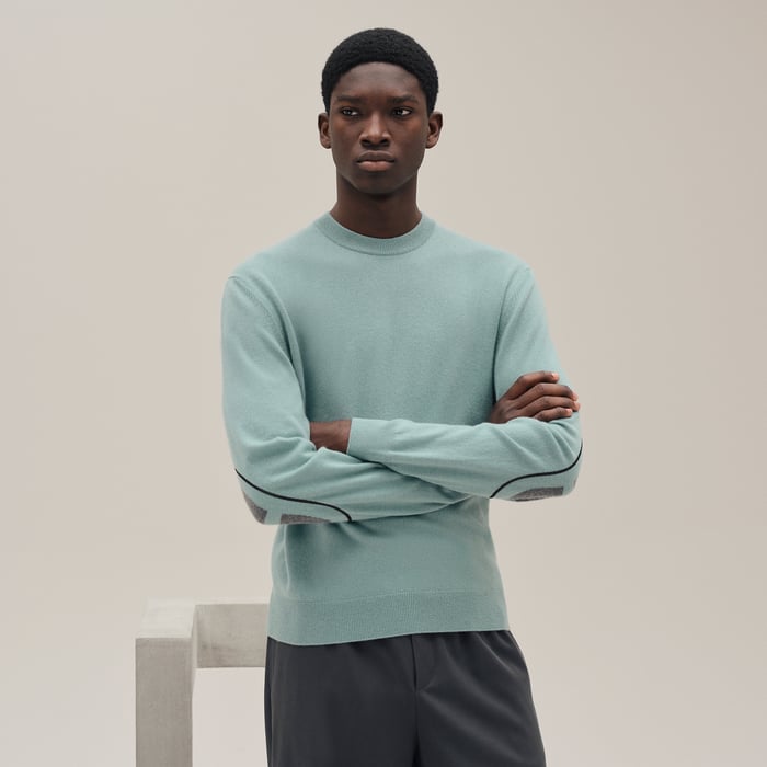 Céladon Cashmere "Maillon Chaine d'Ancre" Crewneck Sweater