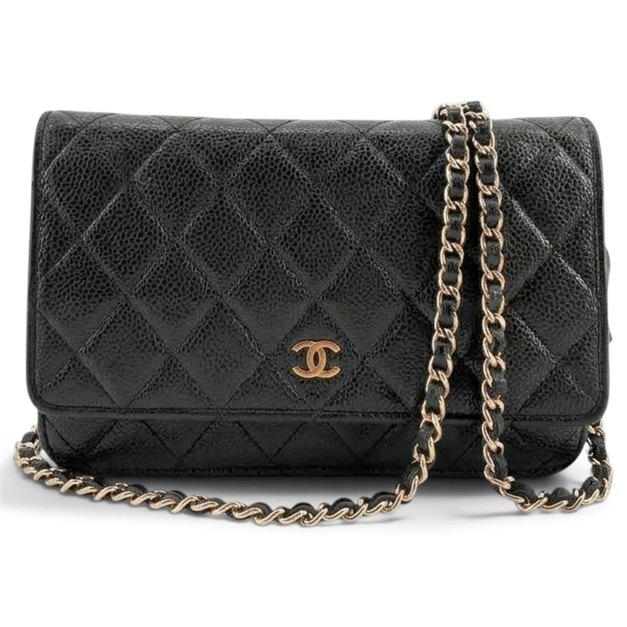 Wallet On Chain leather crossbody bag