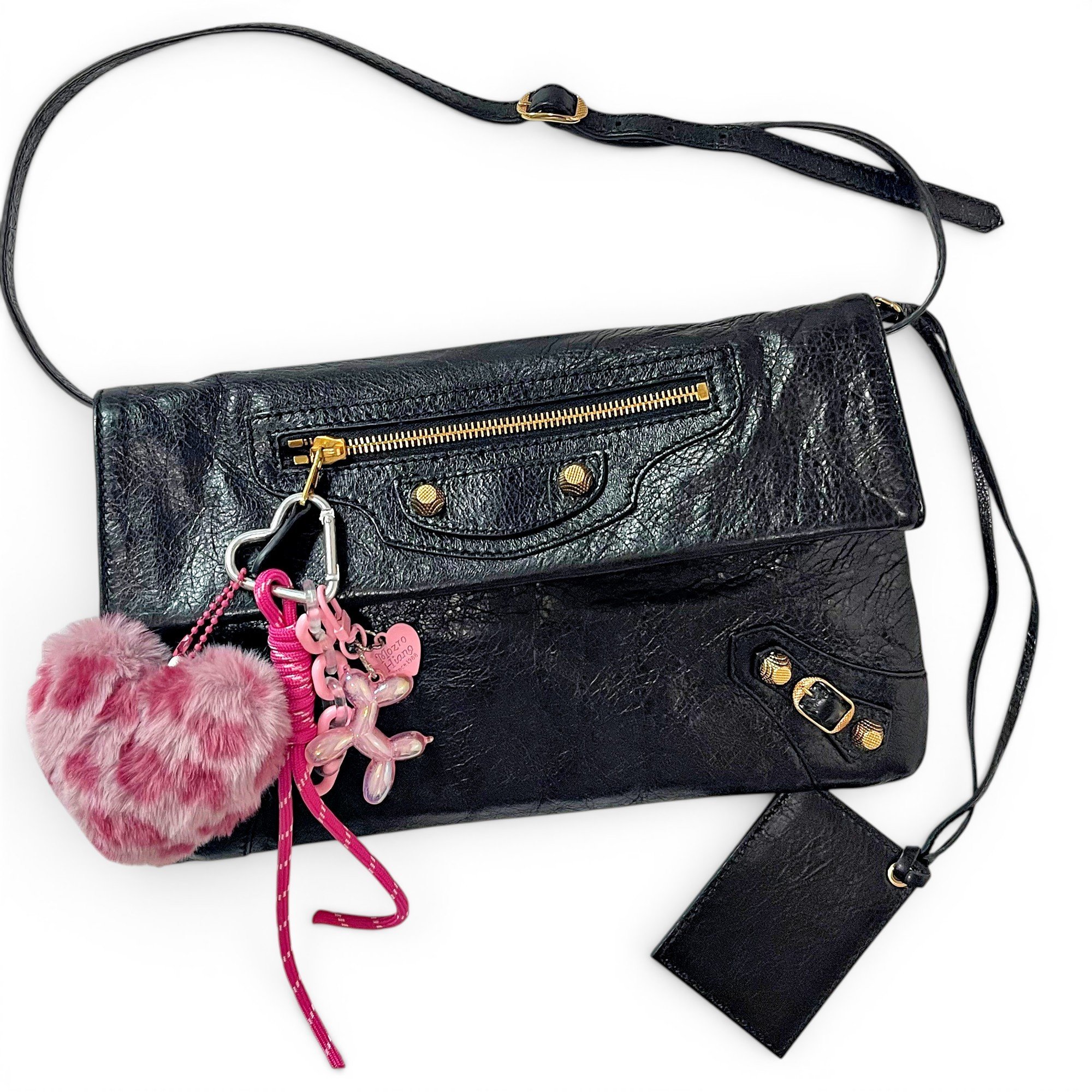 City leather handbag
