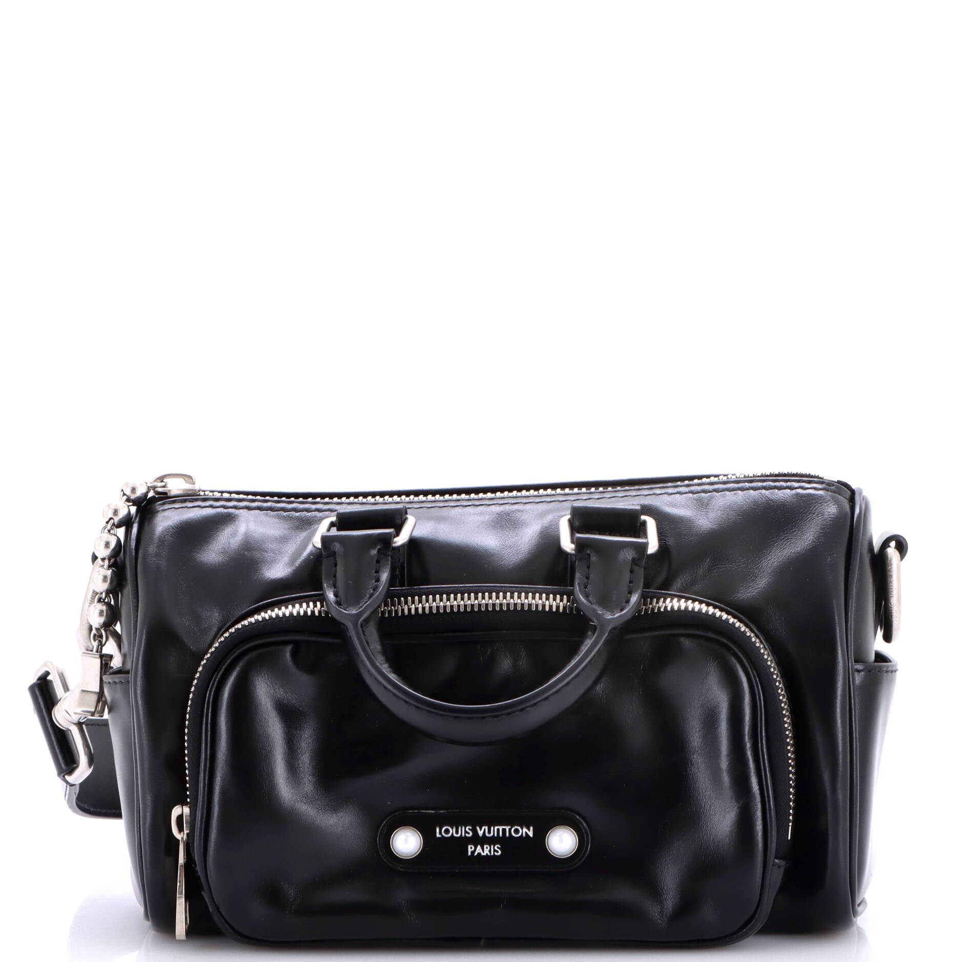 Keepall Cargo Bandouliere Bag Calfskin with Monogram Leather 25