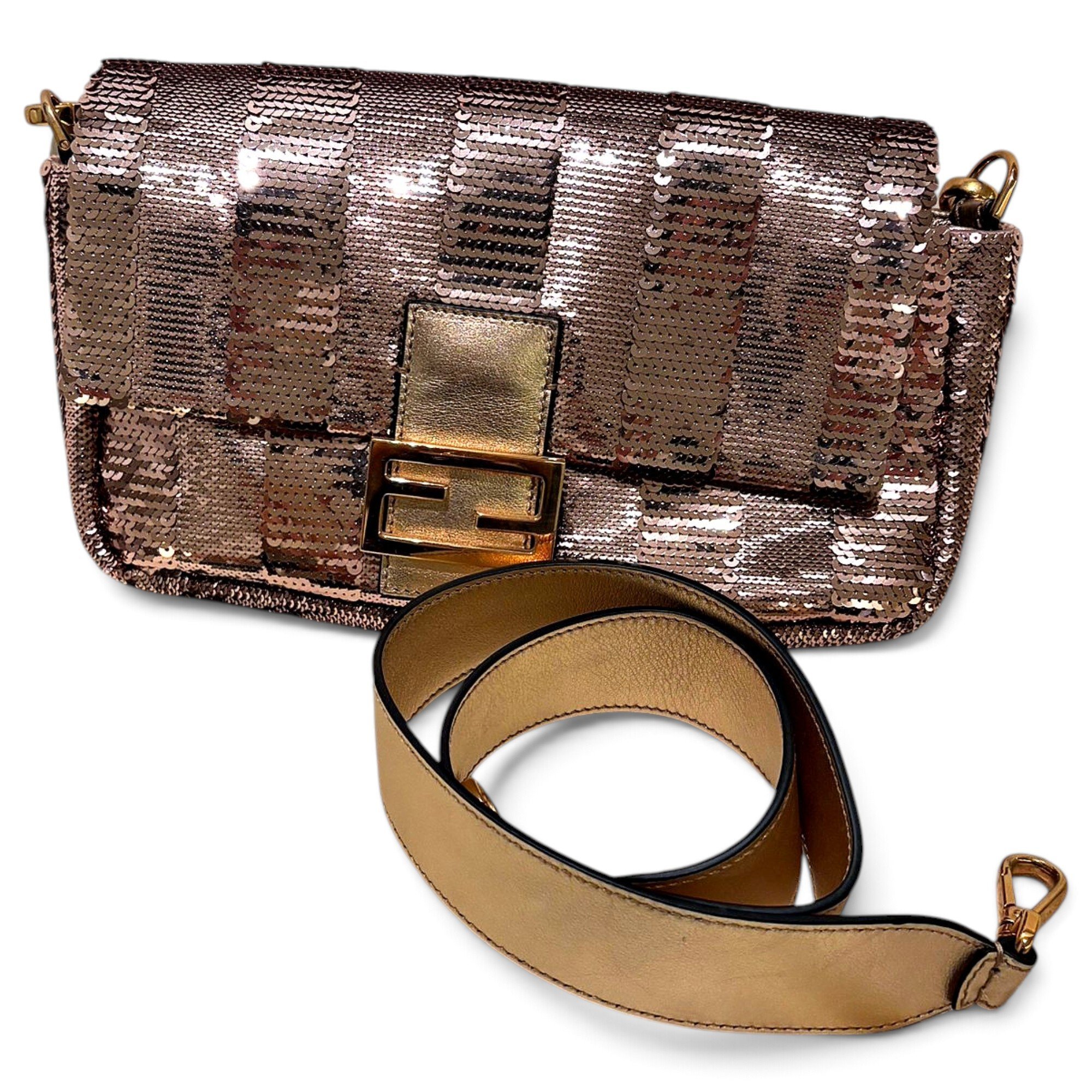 Baguette glitter handbag