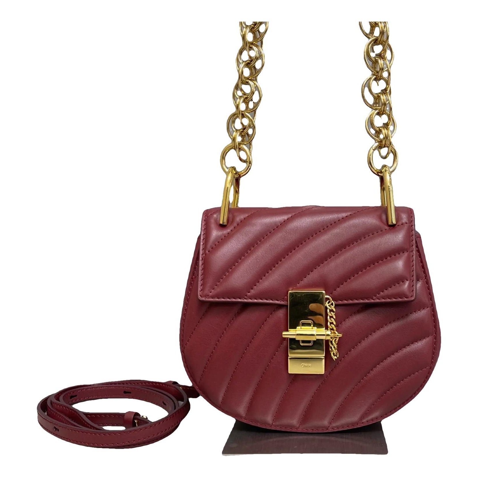 Drew leather handbag