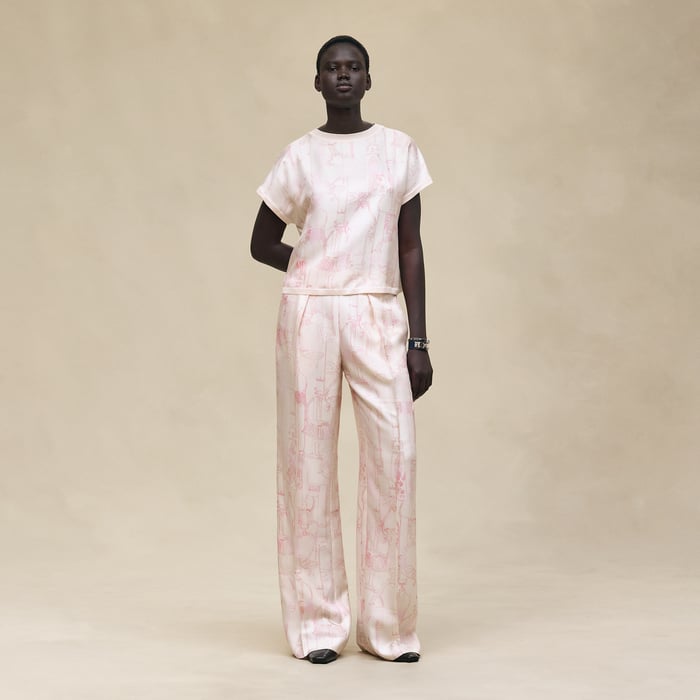 Rose Pétale "Etriers Remix" Sleeveless Sweater