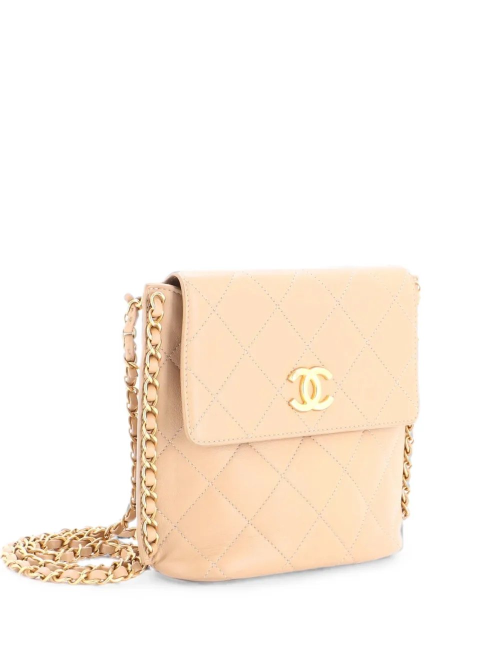 Chain Flap Quilted Calfskin Small hobo bag