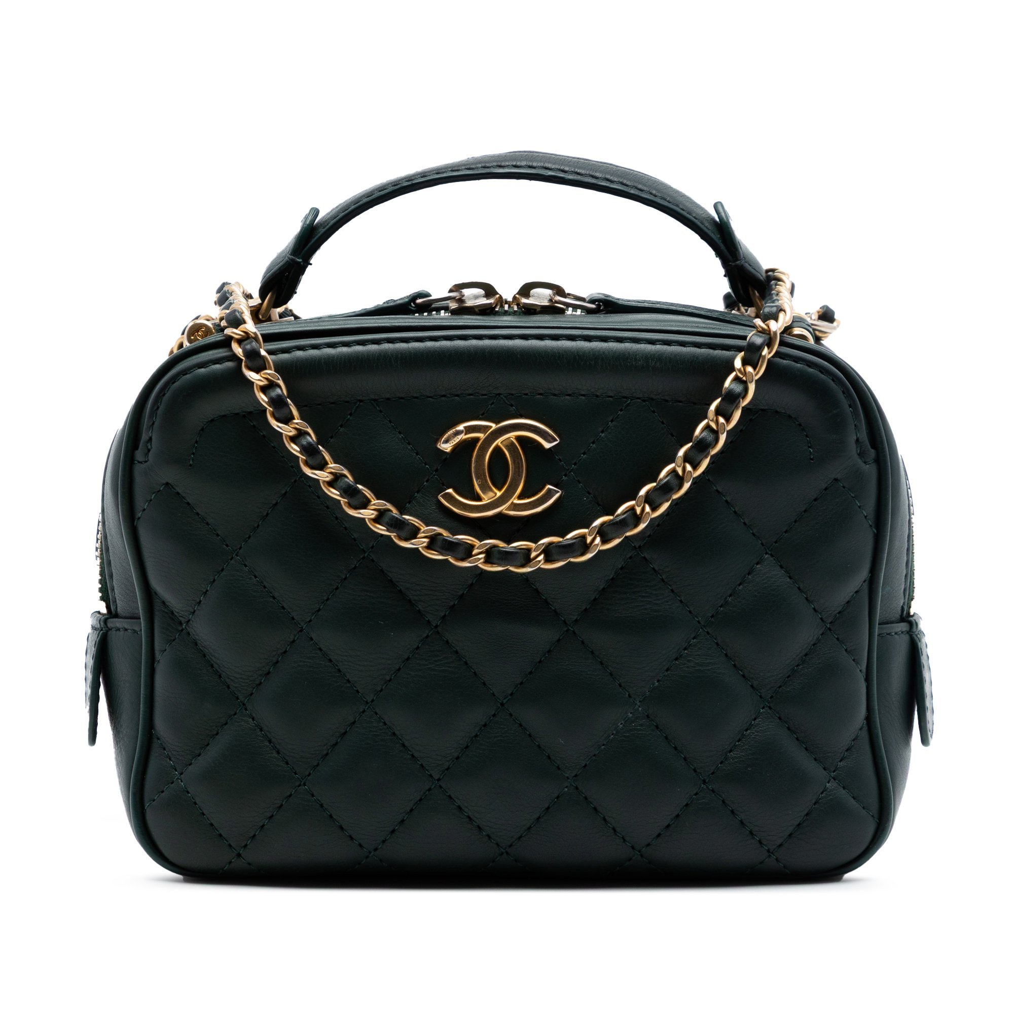 Vanity leather handbag