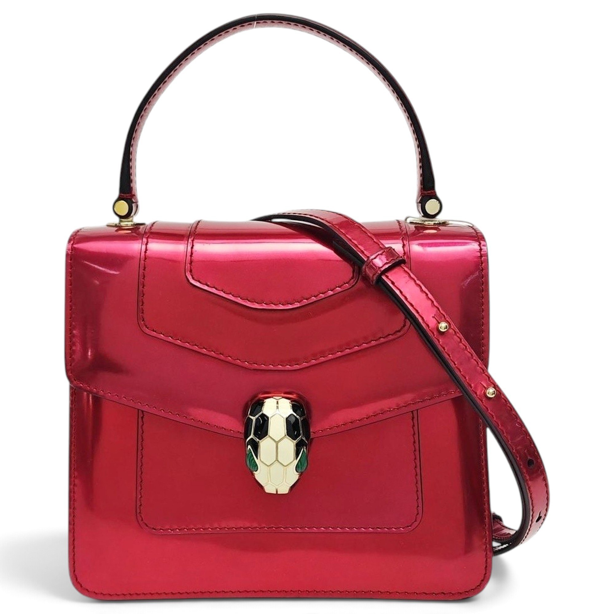 Patent leather handbag
